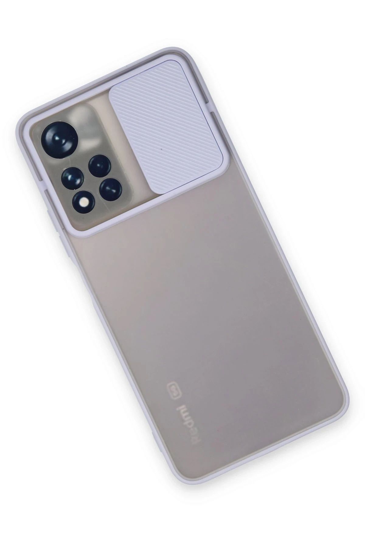 NewFace Xiaomi Redmi Note 11 Pro Plus 5G Kılıf Palm Buzlu Kamera Sürgülü Silikon - Lila BSTMY
