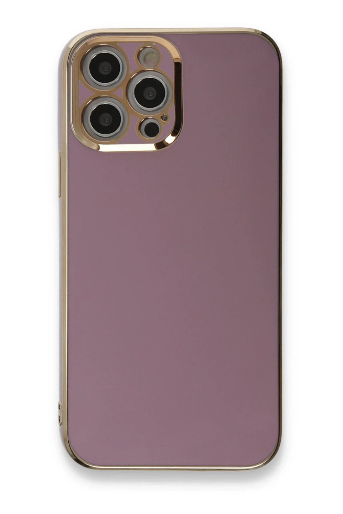 NewFace iPhone 12 Pro Kılıf Volet Silikon - Mor BSTMY