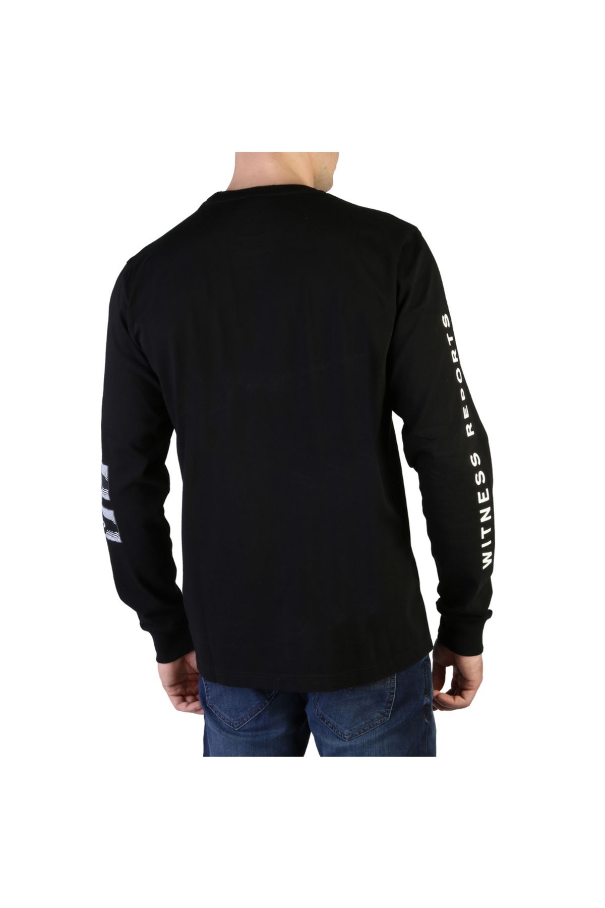 Diesel-Diesel sports sweatshirt with graphic print Black/White 2XL INTL 2