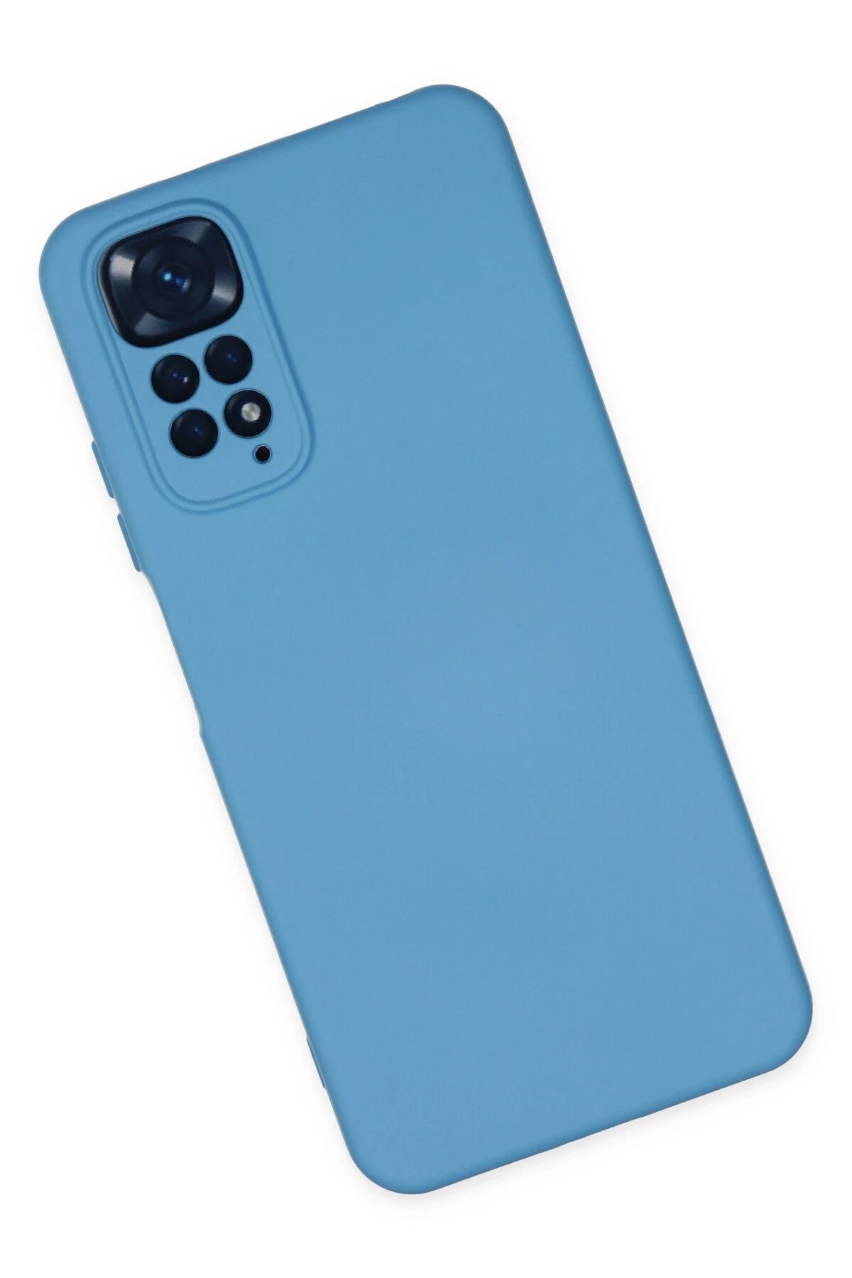 NewFace Xiaomi Redmi Note 11  Uyumlu Kılıf Nano içi Kadife Silikon - Mavi