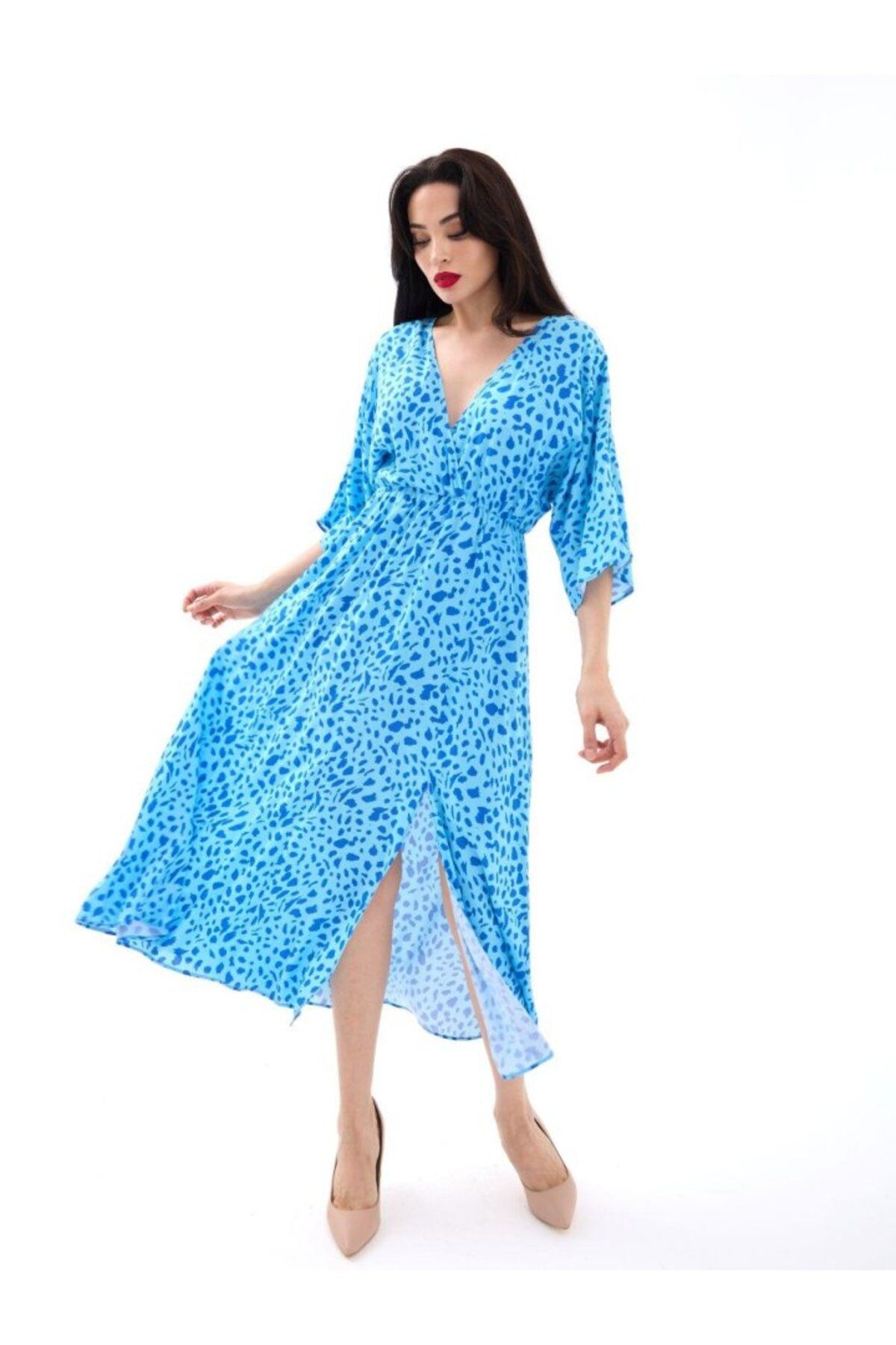 ARUZ MODA 7141 ELBİSE-VENETIAN