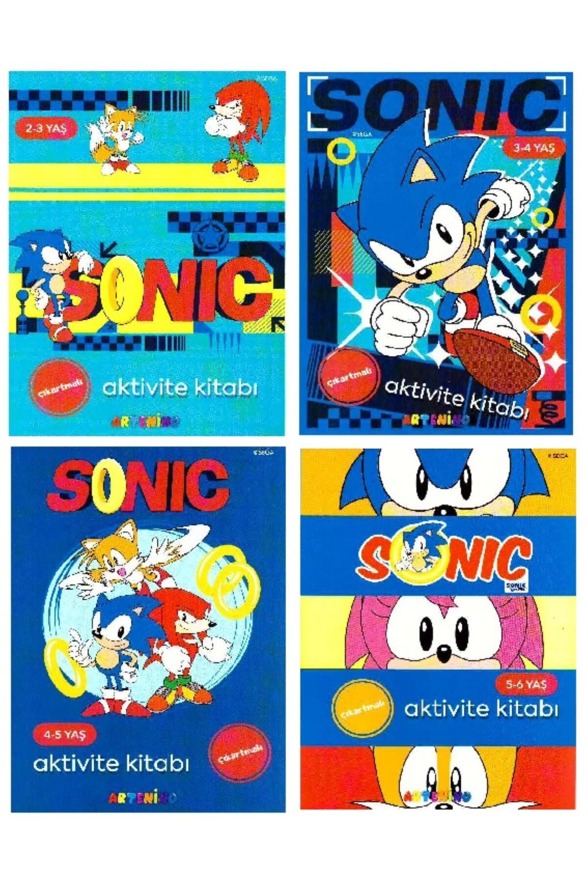 Artenino SONİC ÇIKARTMALI AKTİVİTE KİTABI 4'LÜ SET
