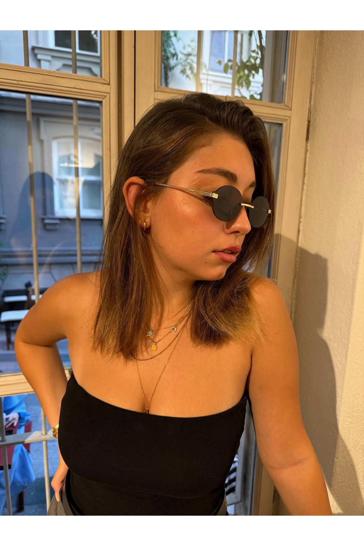 vishor Güneş Gözlüğü Kadın & Erkek Uv400 Cam Ce Belgeli Unisex Model-9