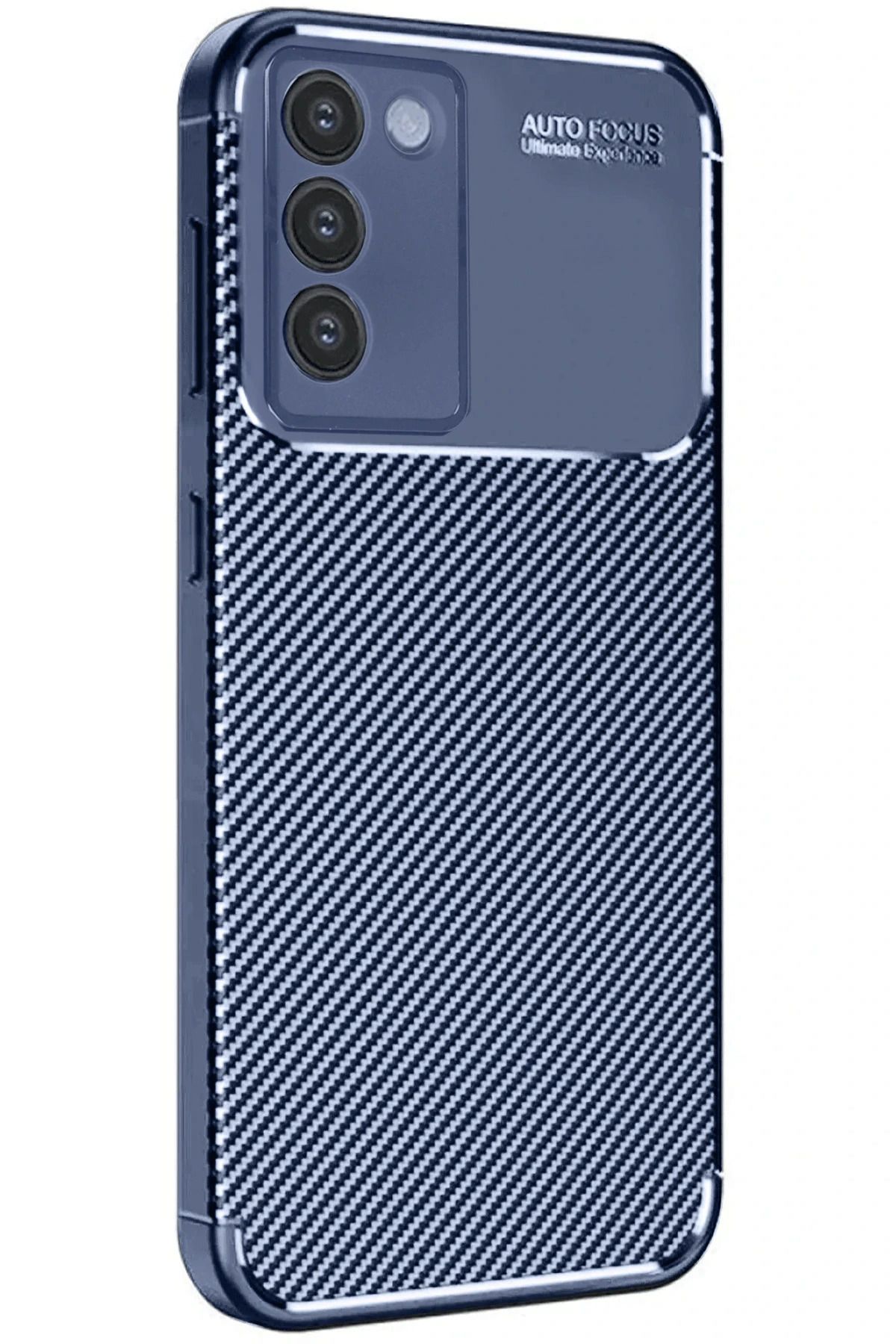 NewFace Vivo V30 Lite 4G Kılıf Auto Focus Karbon Kapak - Lacivert BSTMY