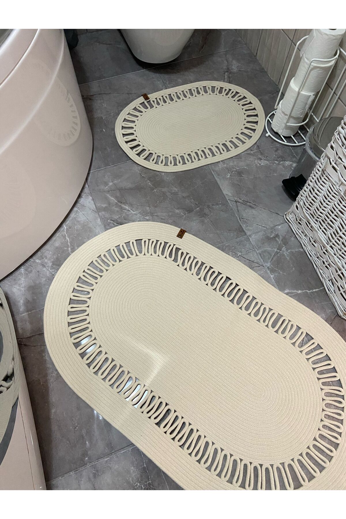 Nev Design 2'li Banyo Paspası, Yıkanabilir, Klozet Takımı