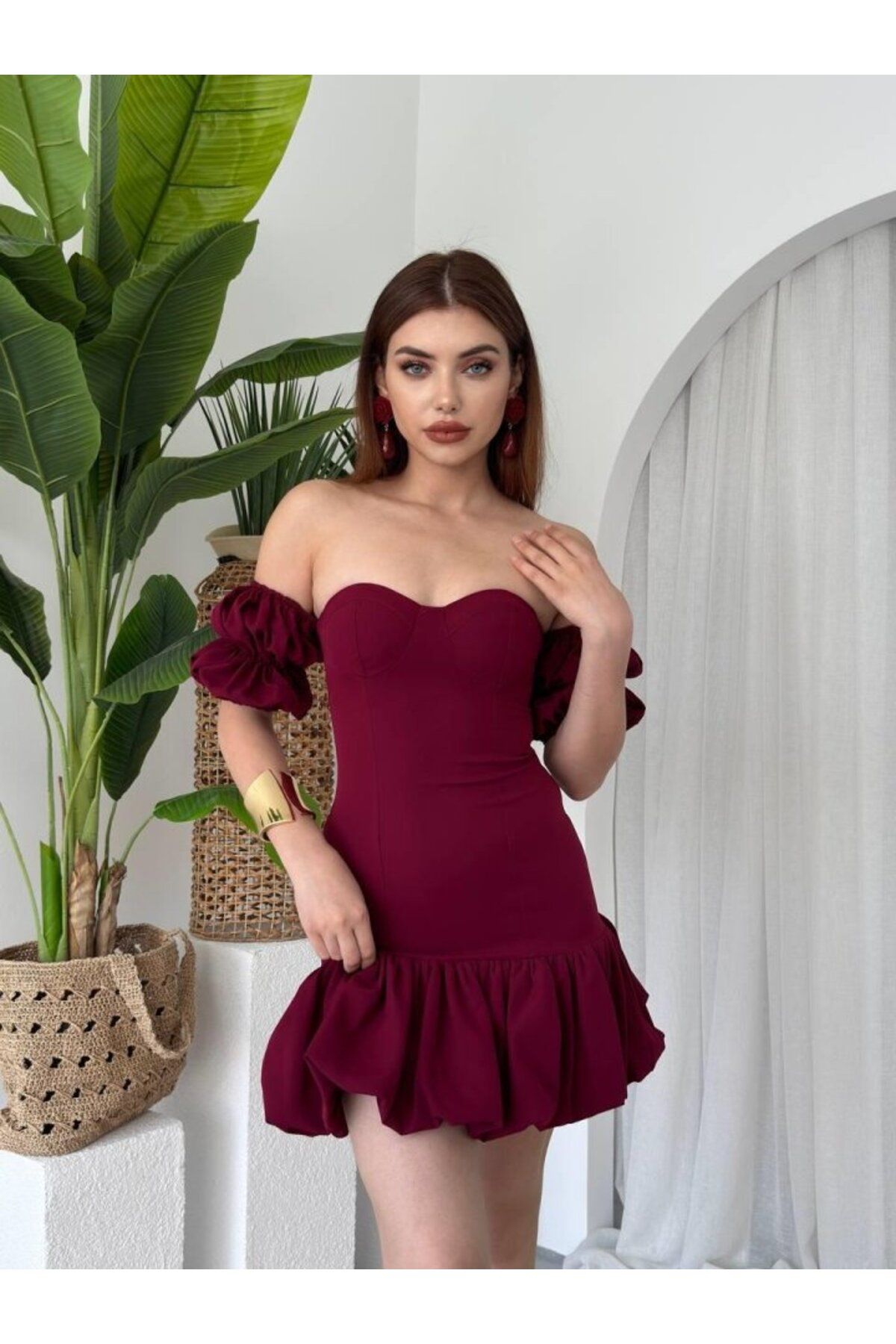 ARUZ MODA Peyda Straplez Elbise