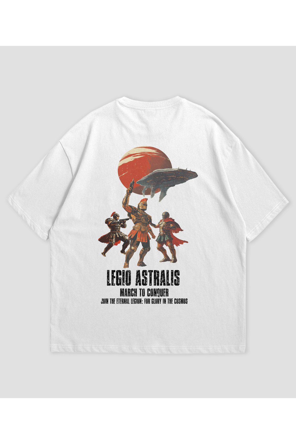 SVART WEAR Join Roman Space Legion Tasarımlı Unisex Oversize T-shirt