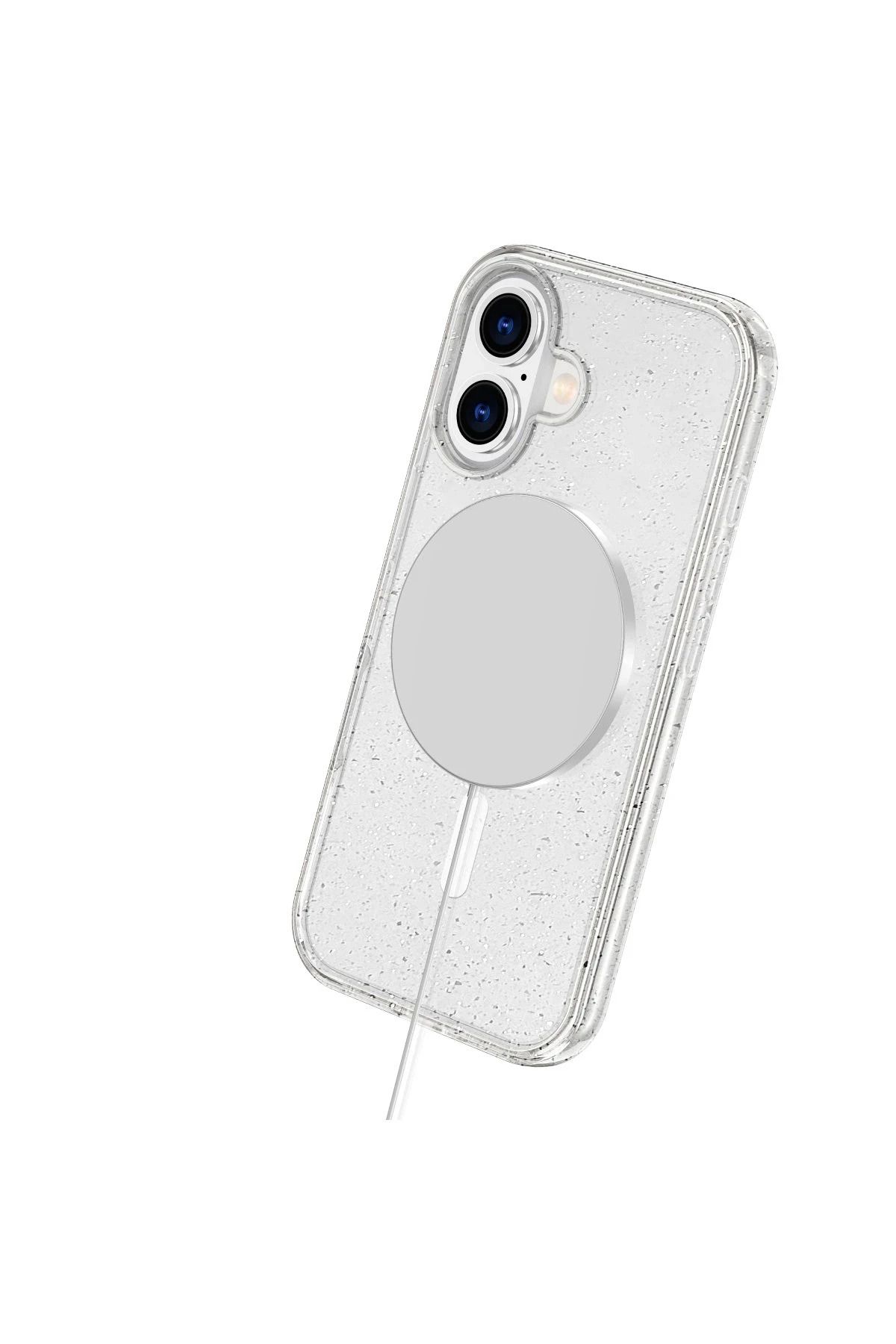 NewFace iPhone 16 Plus Kılıf Glow Magsafe Kapak - Turuncu BSTMY