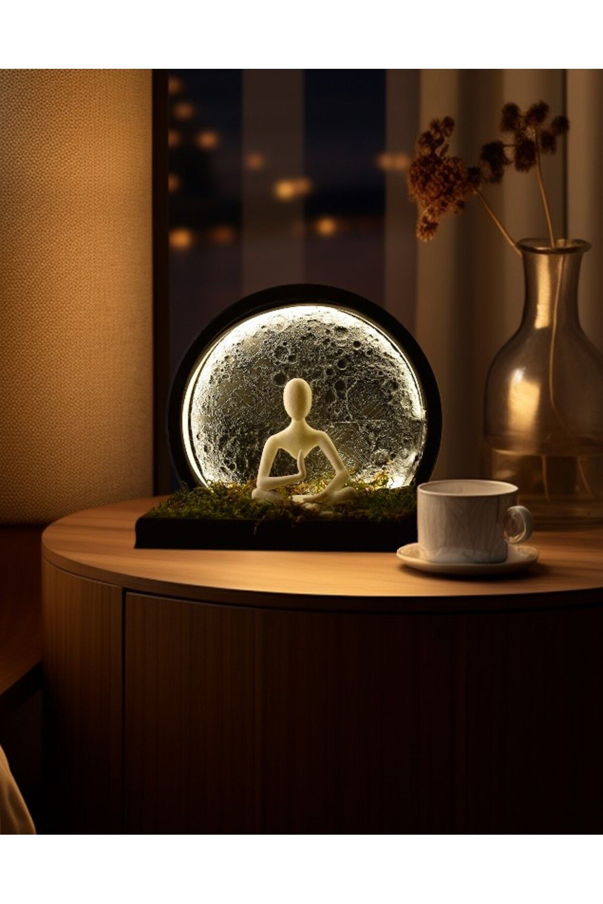 FORTE DESING Ay Işığında Meditasyon: Dekoratif Tütsülük ve Gece Lambası