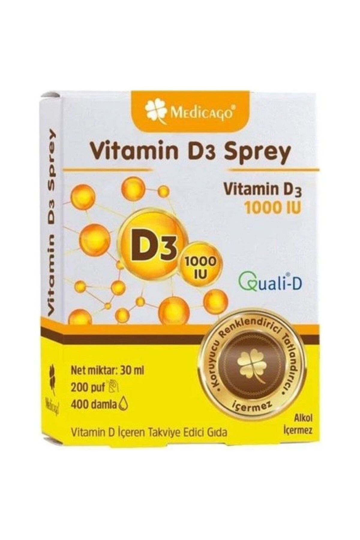 ALVİT Medicago Vitamin D3 1000 Iu Sprey 30 Ml