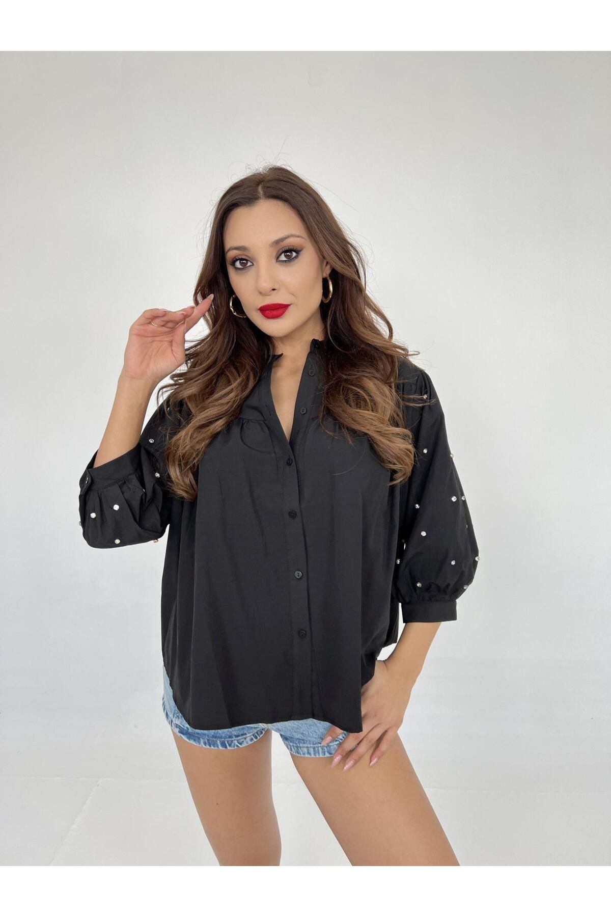 ARUZ MODA 6515 GÖMLEK-SİYAH