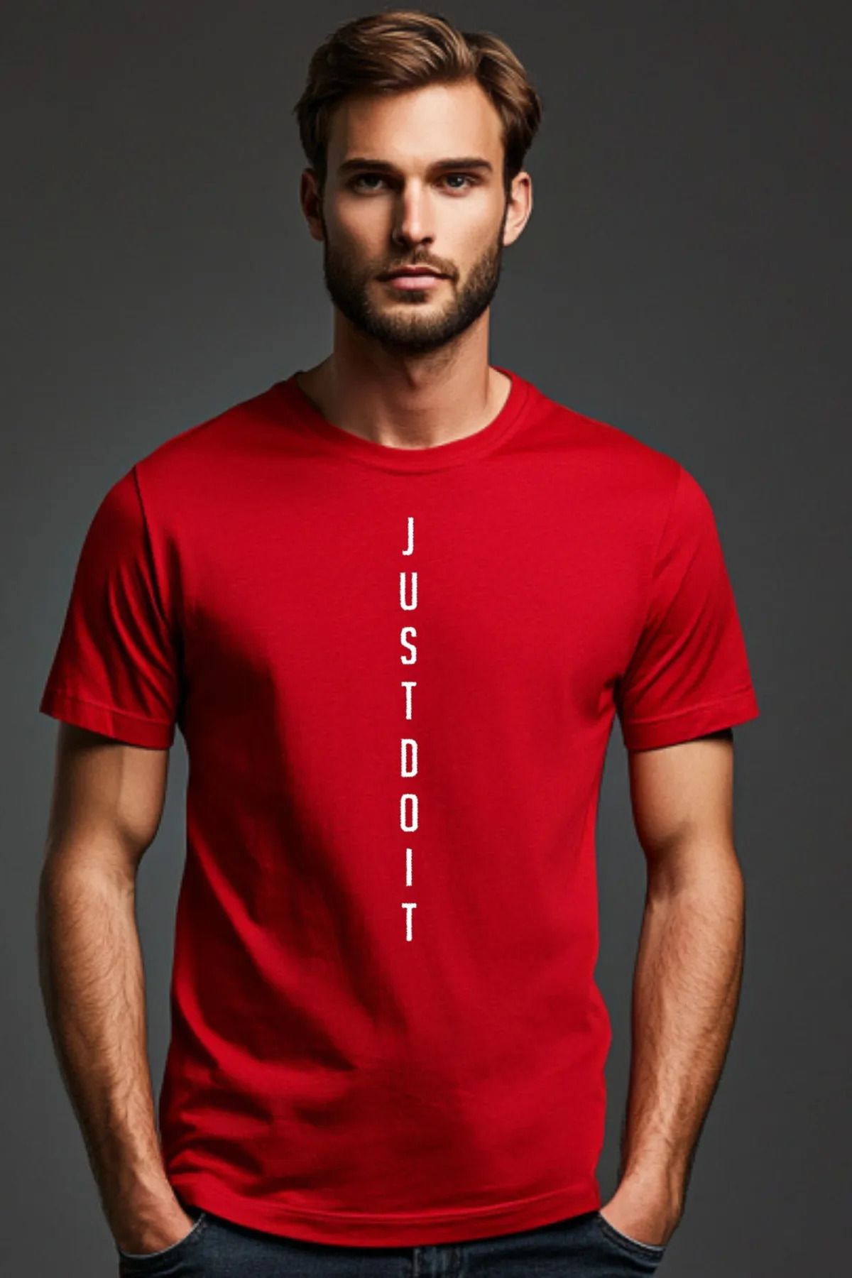 FeaR LeeS JUSTDOIT Baskılı Oversize T-shirt