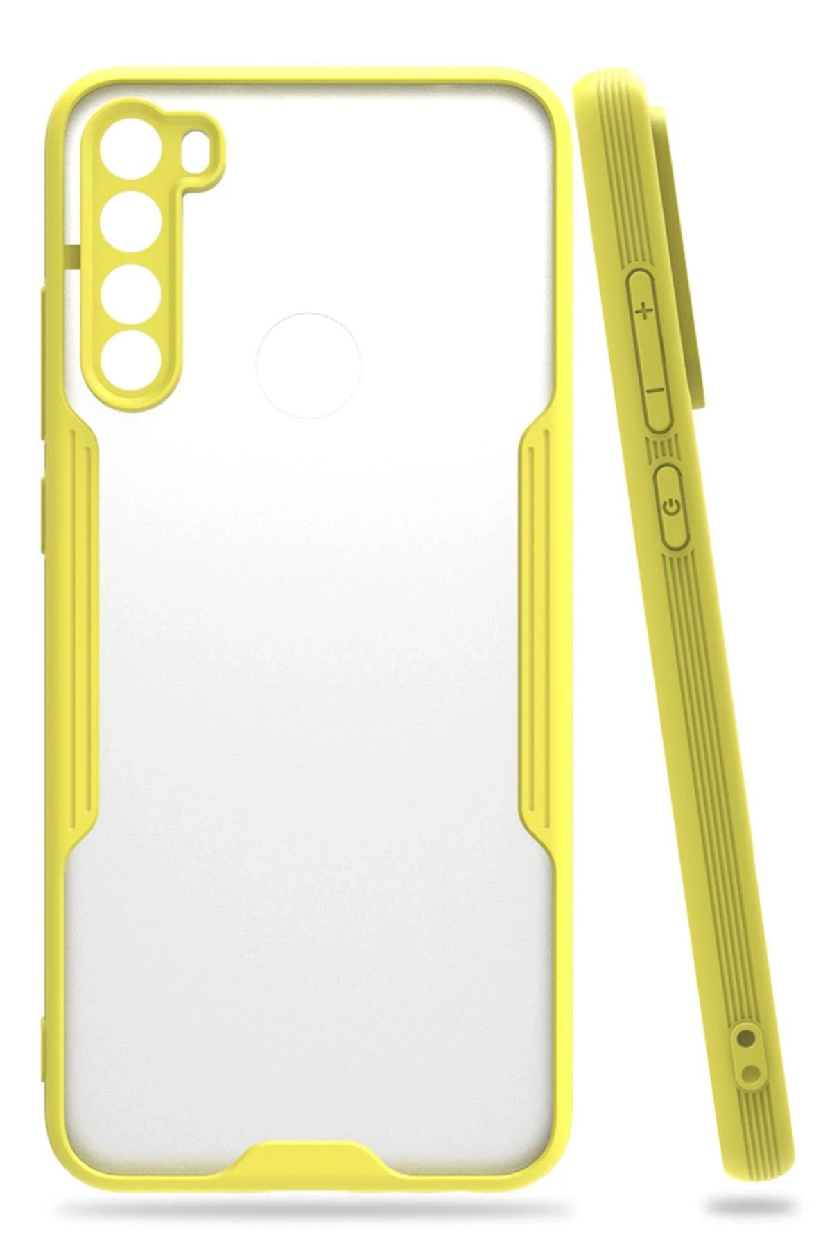 NewFace Xiaomi Redmi Note 8 Kılıf Platin Silikon - Sarı BSTMY