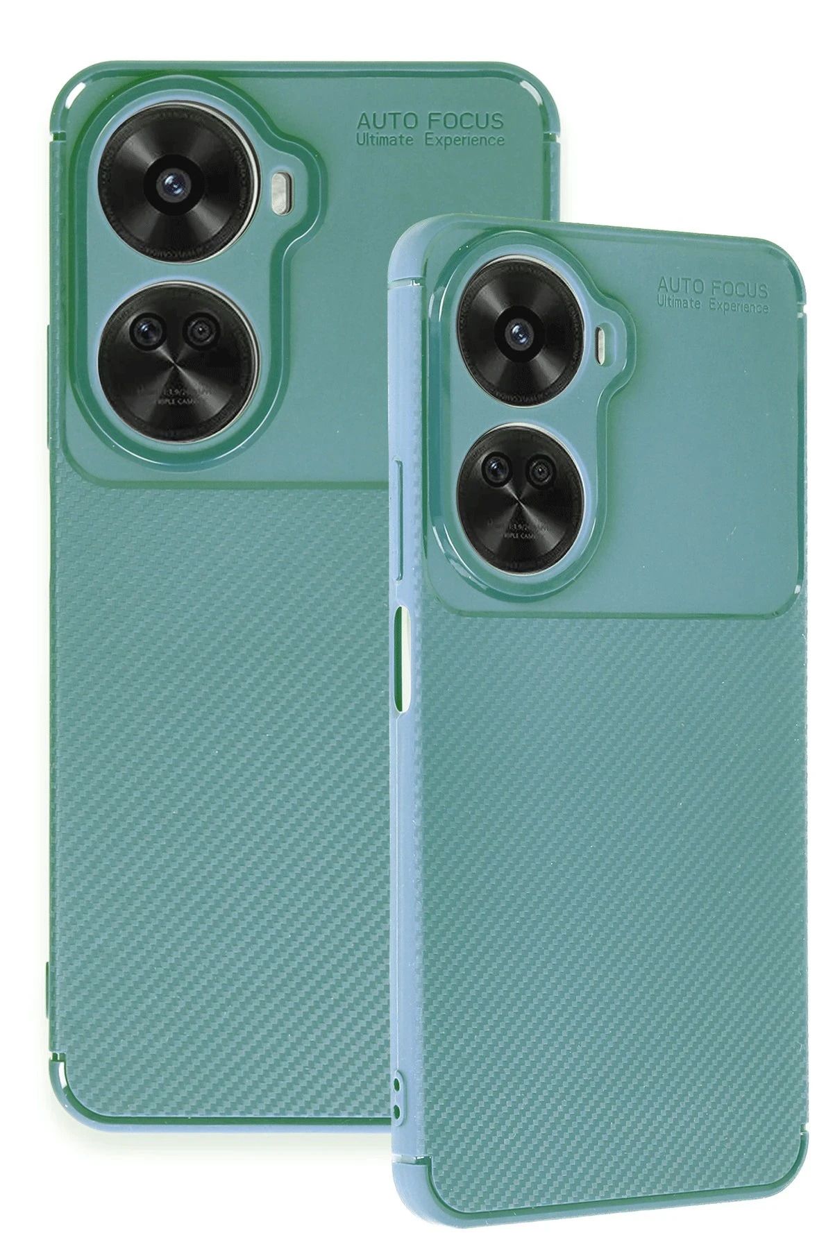 NewFace Huawei Nova 12 SE Kılıf Auto Focus Karbon Kapak - Koyu Yeşil WLZOR
