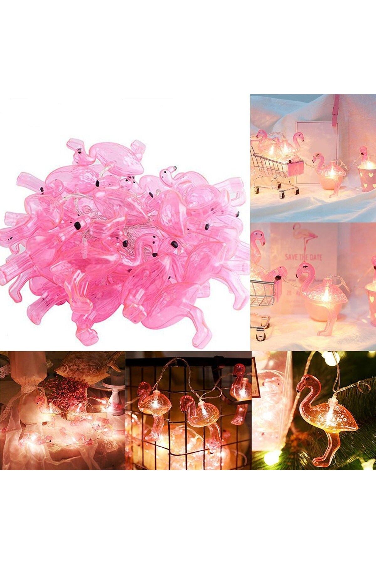 Emperium 10'lu Pilli Led Flamingo Dekoratif Işık Zinciri Aydınlatma 1,5 Mt (5122)
