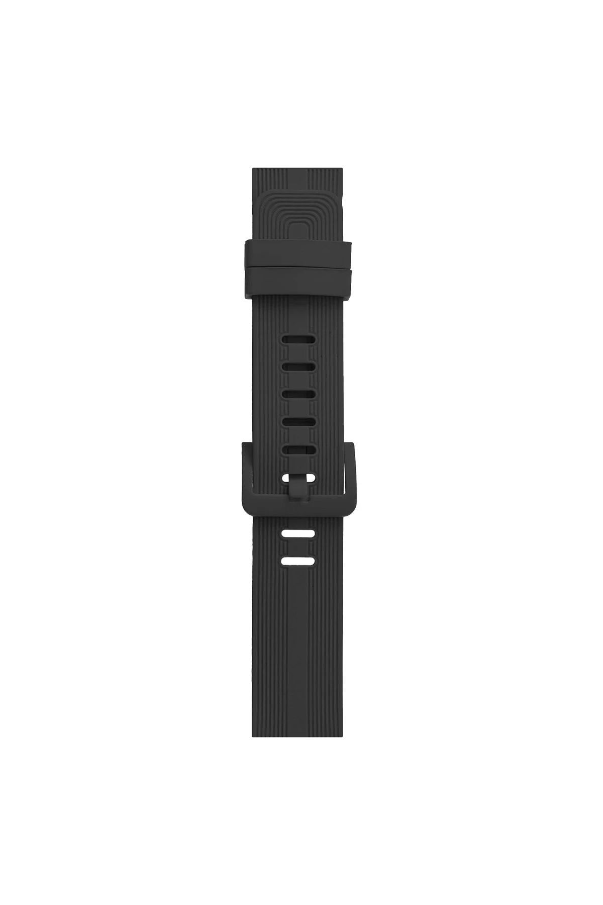NewFace Apple Watch 38mm KR408 Çizgili Silikon Kordon - Koyu Gri SVLRS