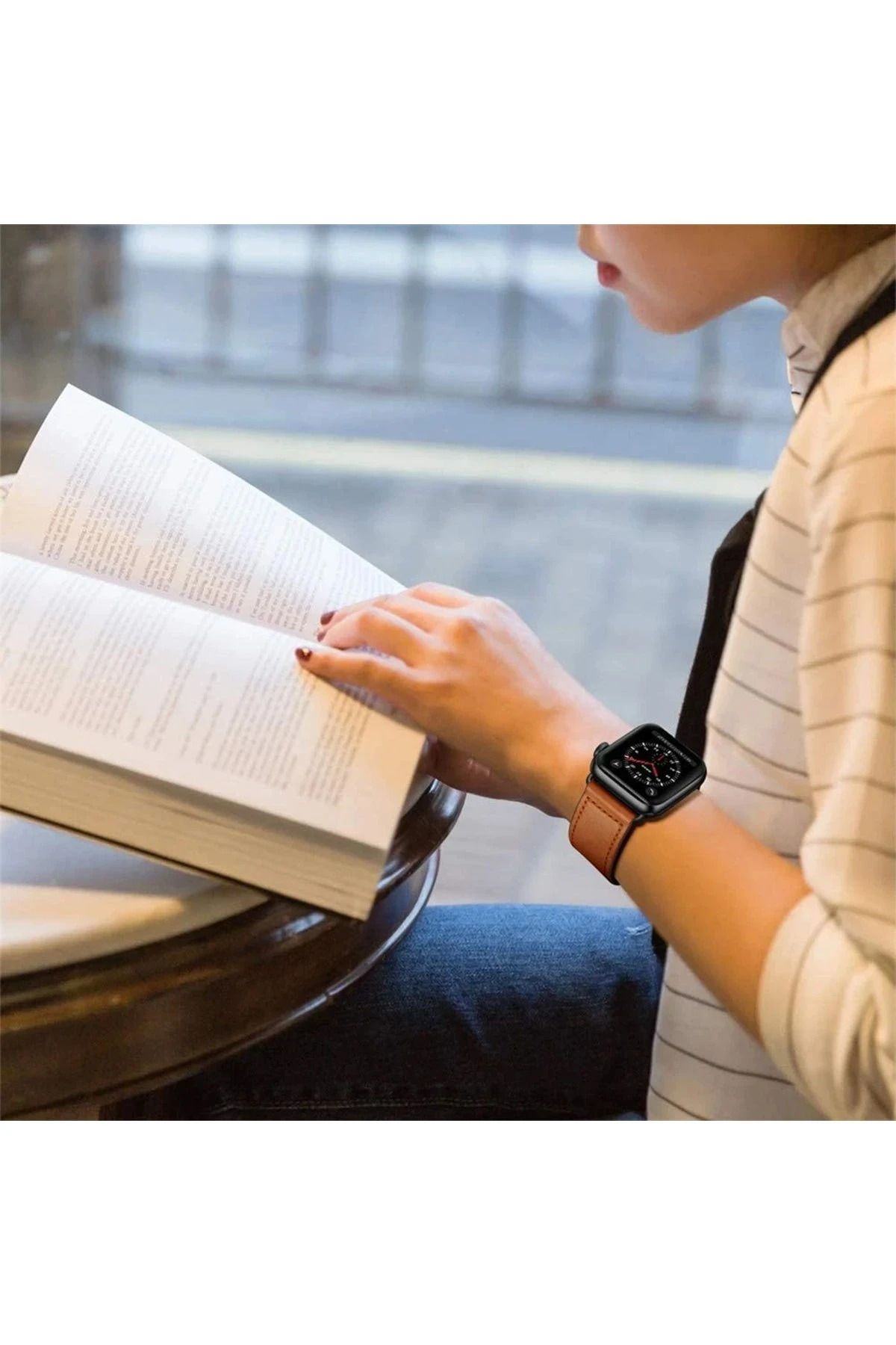 NewFace Apple Watch 38mm KR415 Luaz Deri Kordon - Lacivert BSTMY