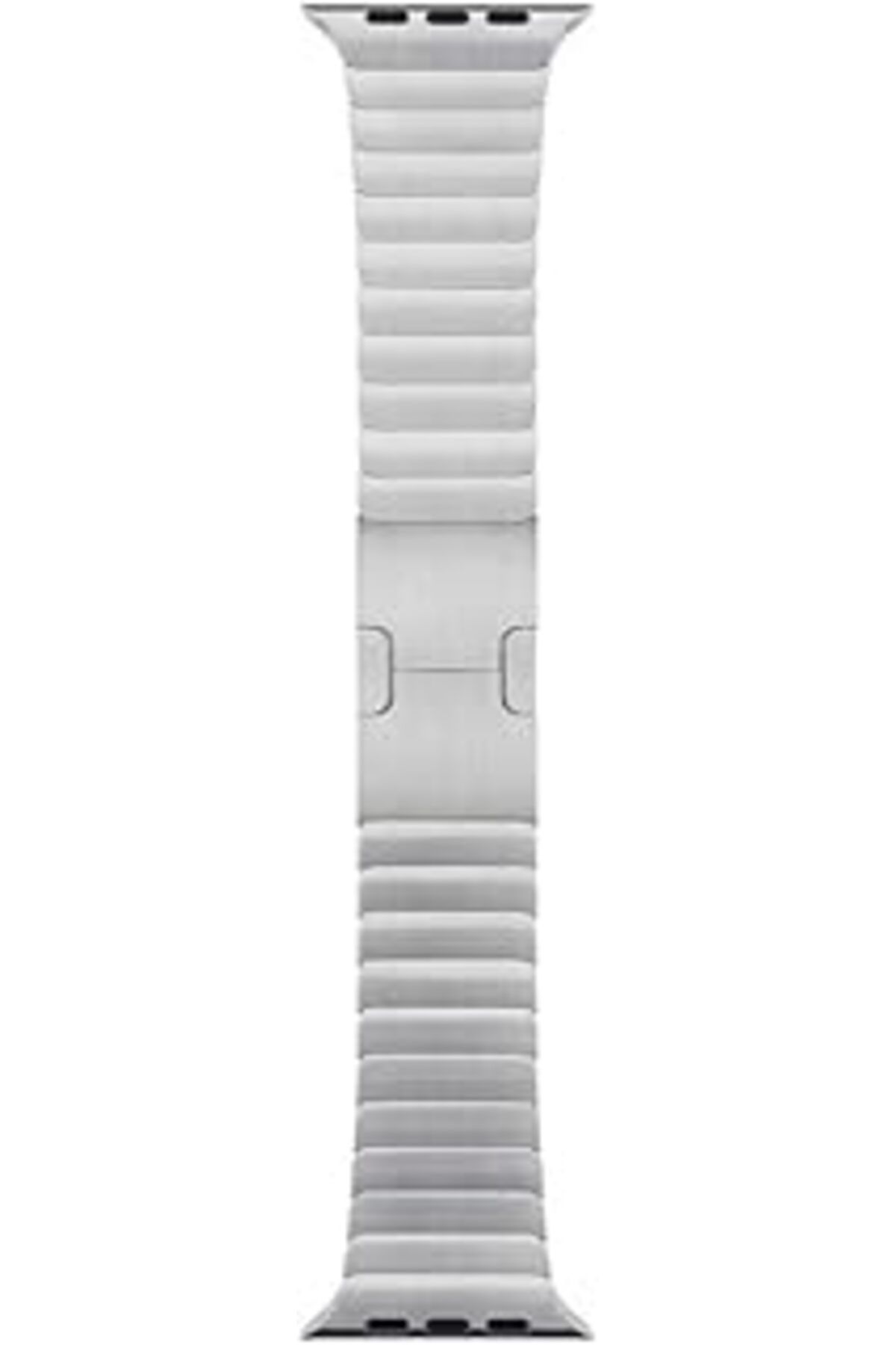 Mu Art Ahşap Apple Watch (38 MM) Baklalı Model Gümüş Rengi Bilezik