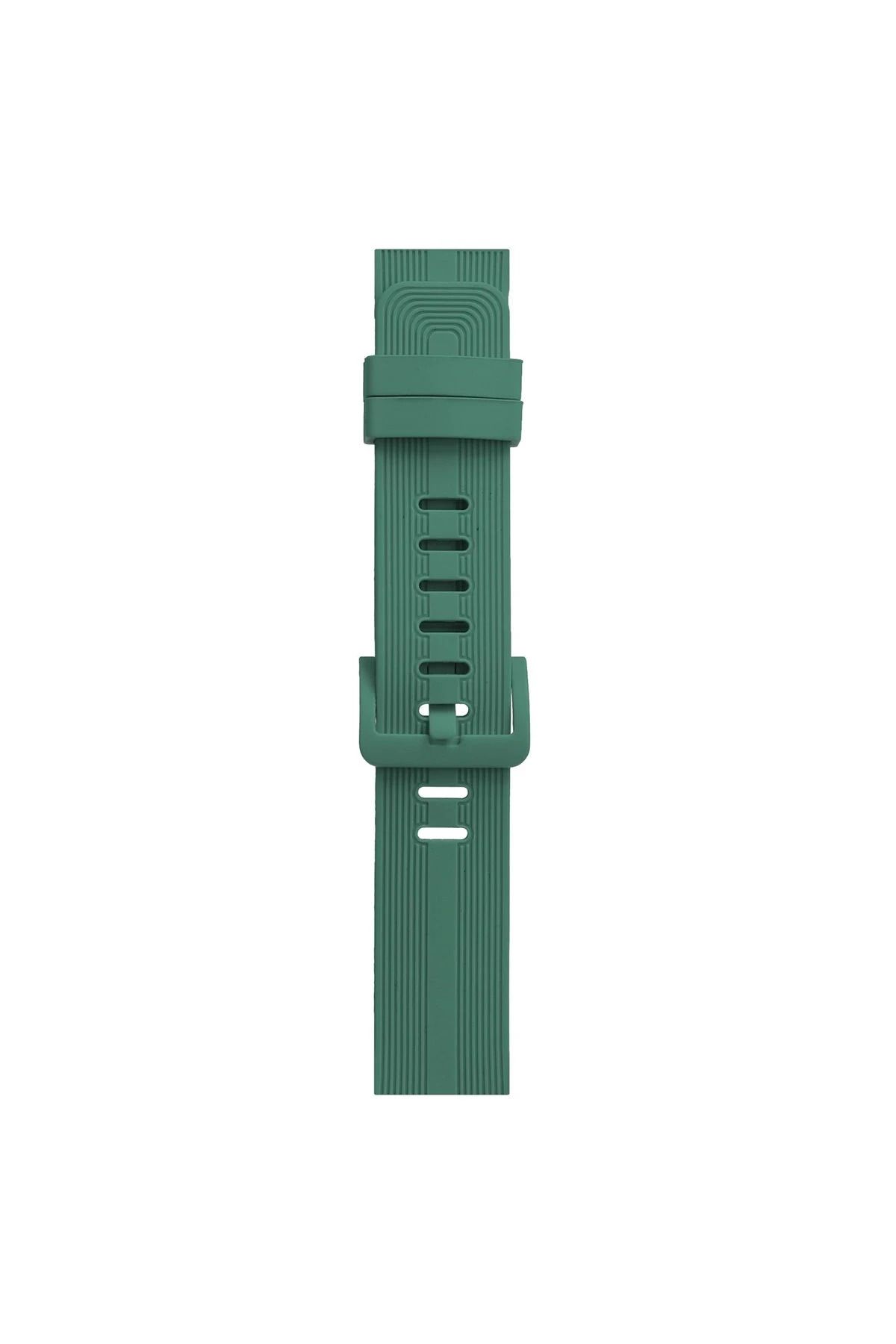 NewFace Apple Watch 38mm KR408 Çizgili Silikon Kordon - Yeşil NRMSA
