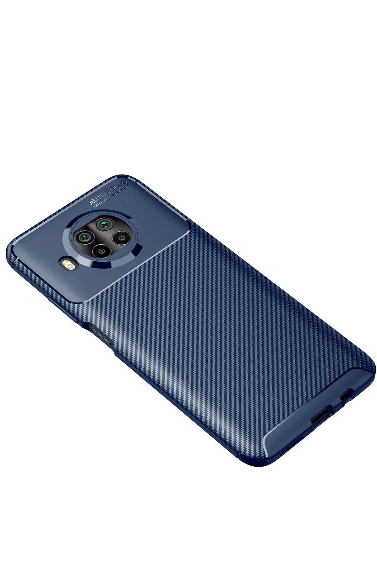 NewFace Xiaomi Mi 10T Lite Kılıf Auto Focus Karbon Kapak - Lacivert BSTMY