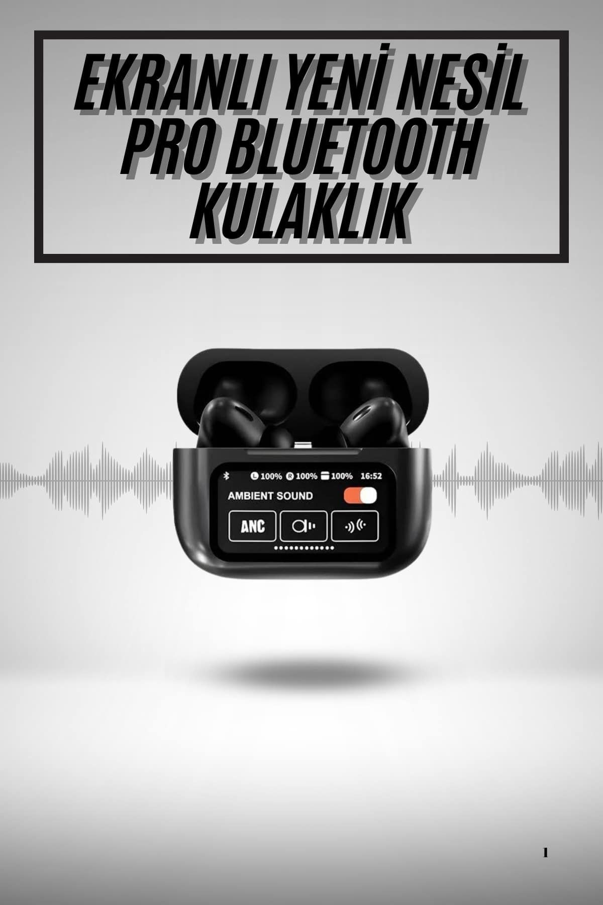teknodayım 2.Nesil Pro Ekranlı Sesli Görüşme Yapabilen Kablosuz Bluetooth Kulaklık