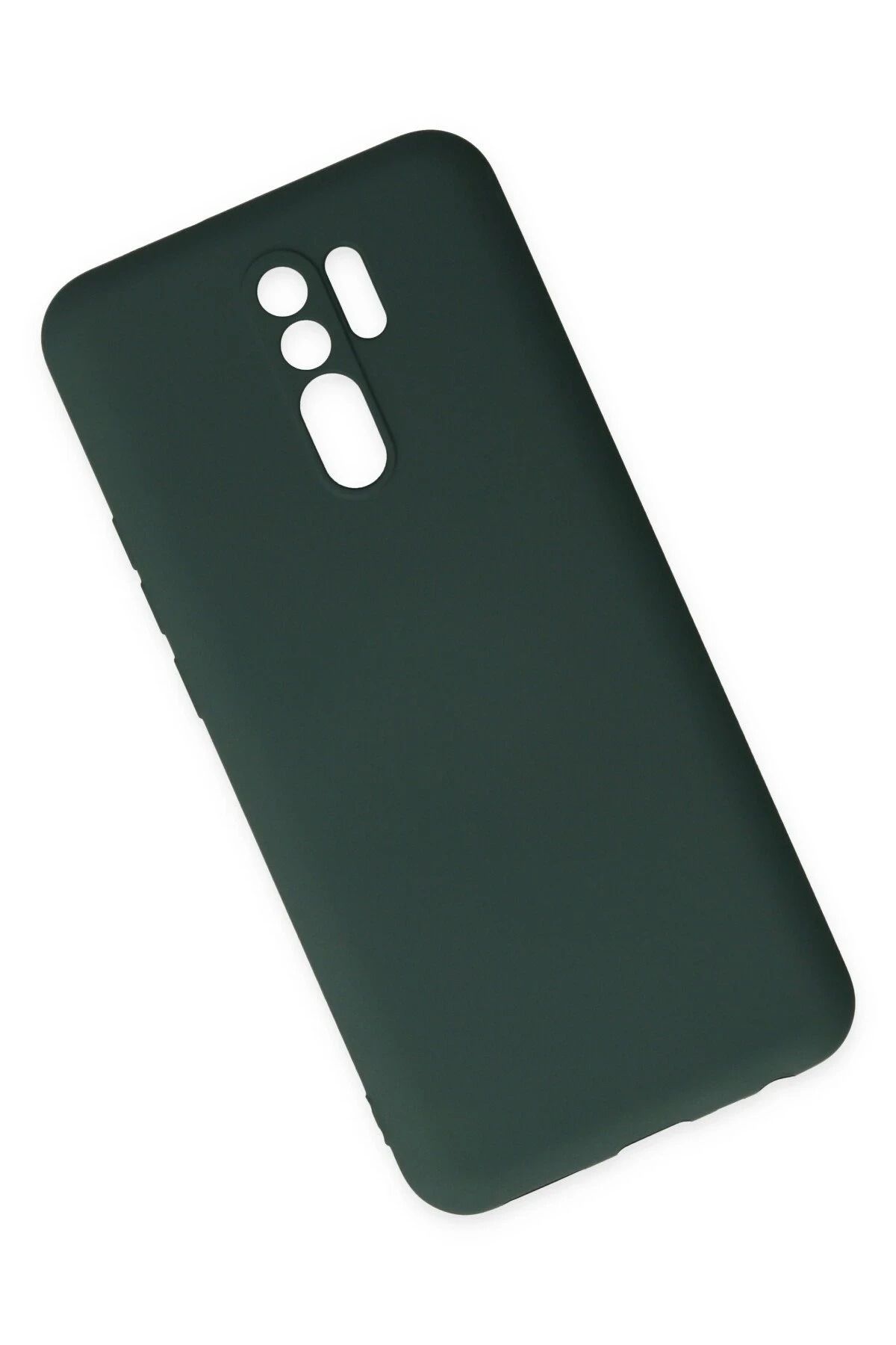 NewFace Redmi 9uyumlu Kılıf Nano içi Kadife Silikon - Koyu Yeşil BSTMY