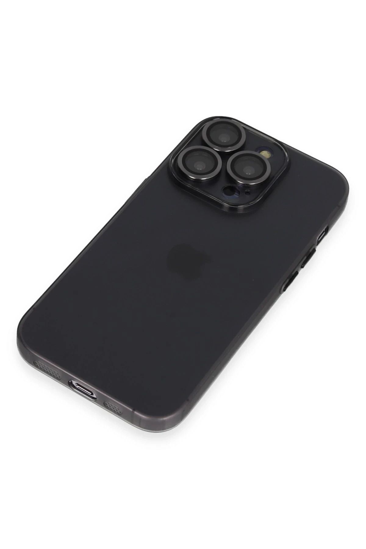 NewFace iPhone 14 Pro Kılıf Luko Lens Silikon - Siyah BSTMY