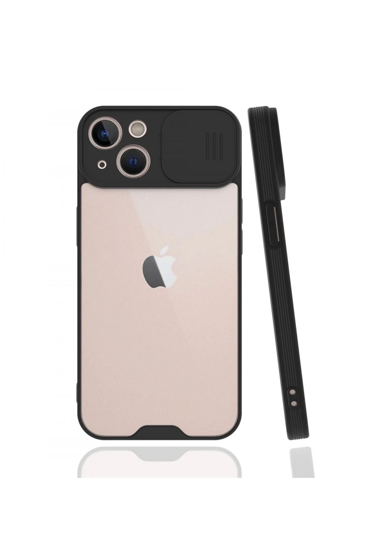 NewFace iPhone 13 Kılıf Platin Kamera Koruma Silikon - Siyah BSTMY