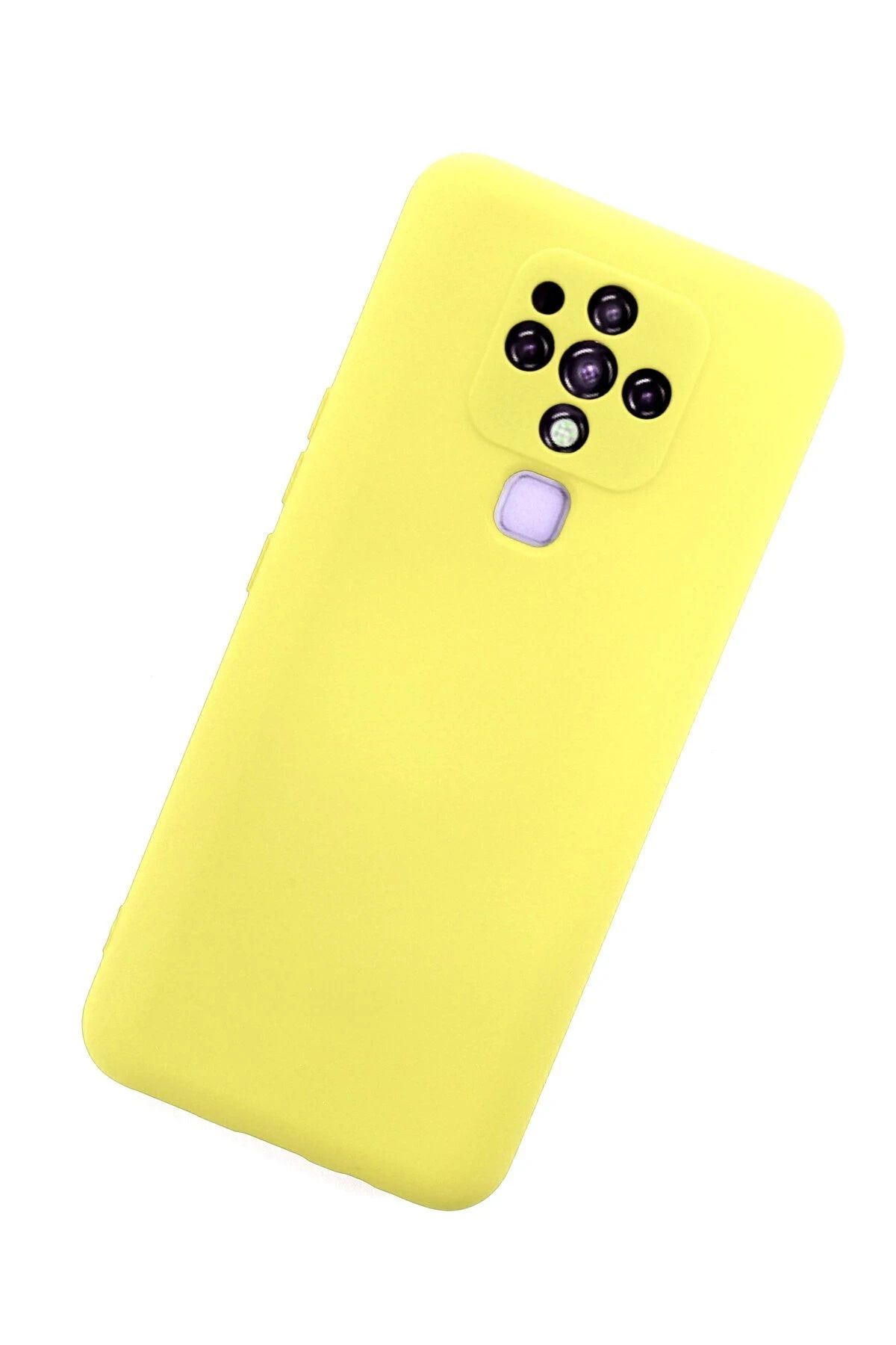 NewFace Camon 16 uyumlu Kılıf Nano içi Kadife Silikon - Sarı SVLRS