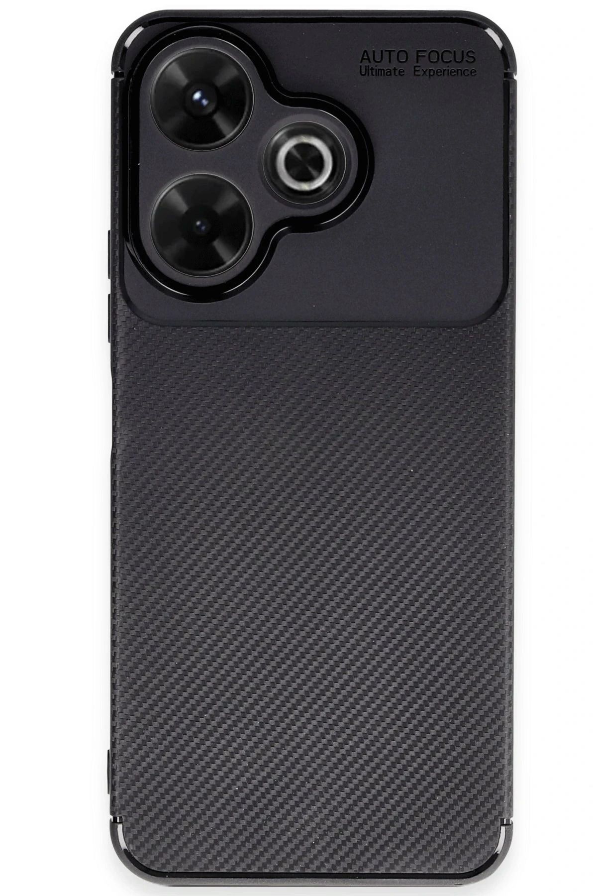 NewFace Xiaomi Redmi 13 4G Kılıf Auto Focus Karbon Kapak - Siyah BSTMY