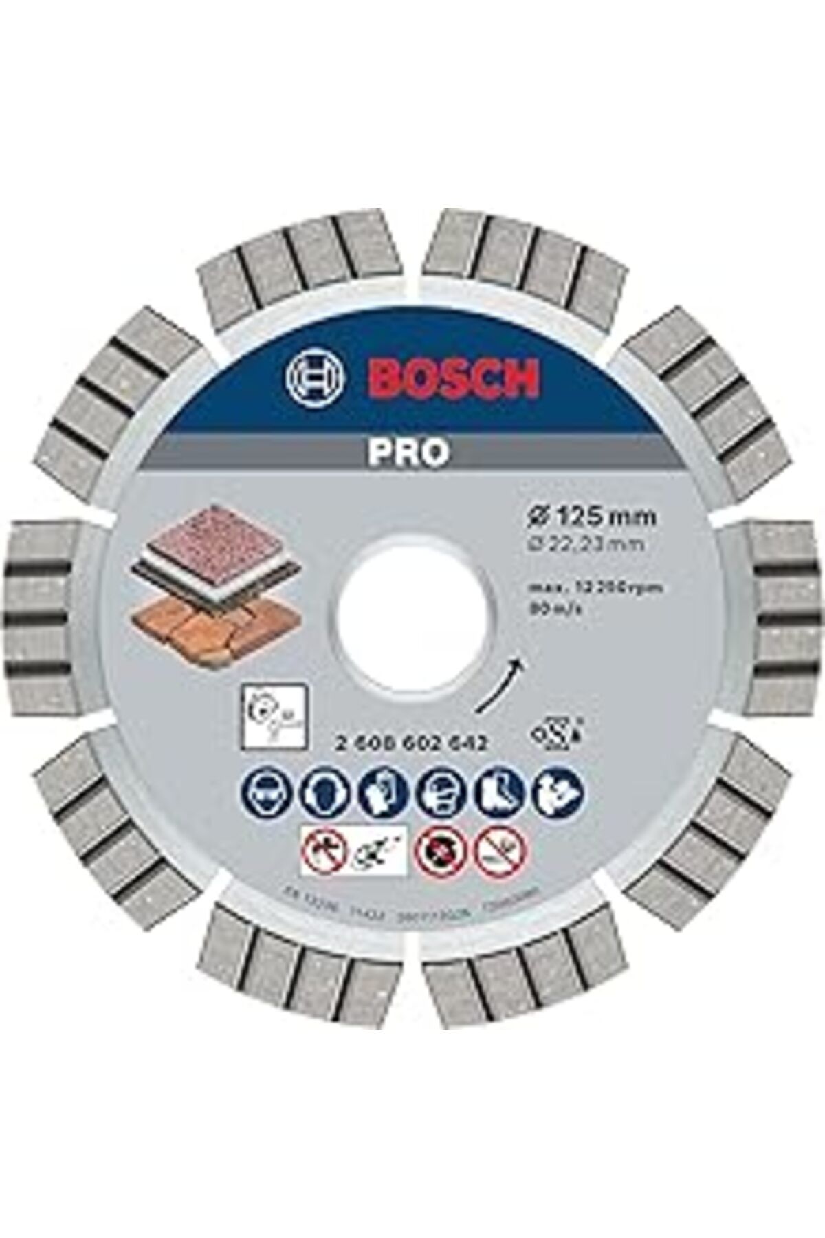 robotrend Bosch Elmas Kesme Diski Stone, 125 X 22,23 X 2,2 X 12 Mm, 2608602642 Için En Iyisi