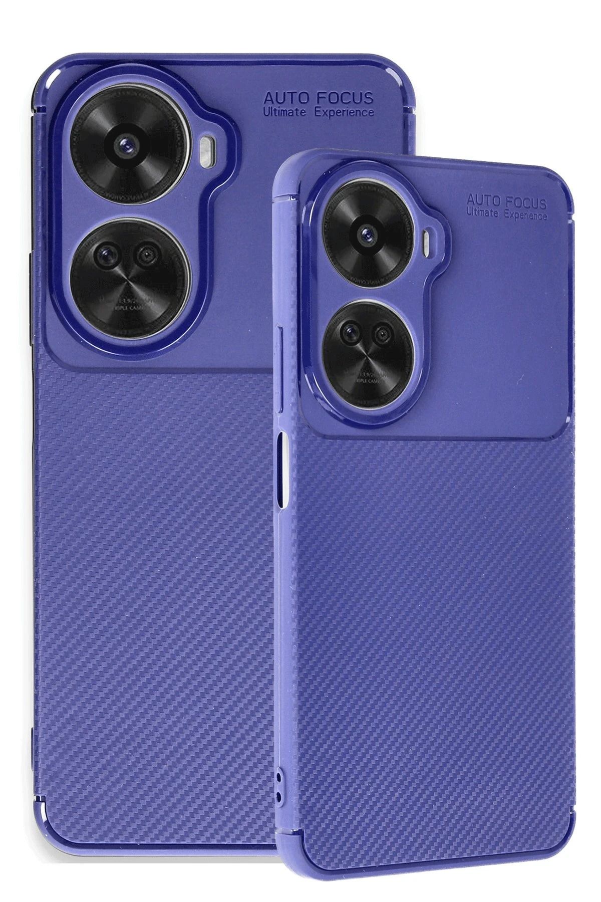 NewFace Huawei Nova 12 SE Kılıf Auto Focus Karbon Kapak - Lacivert BSTMY