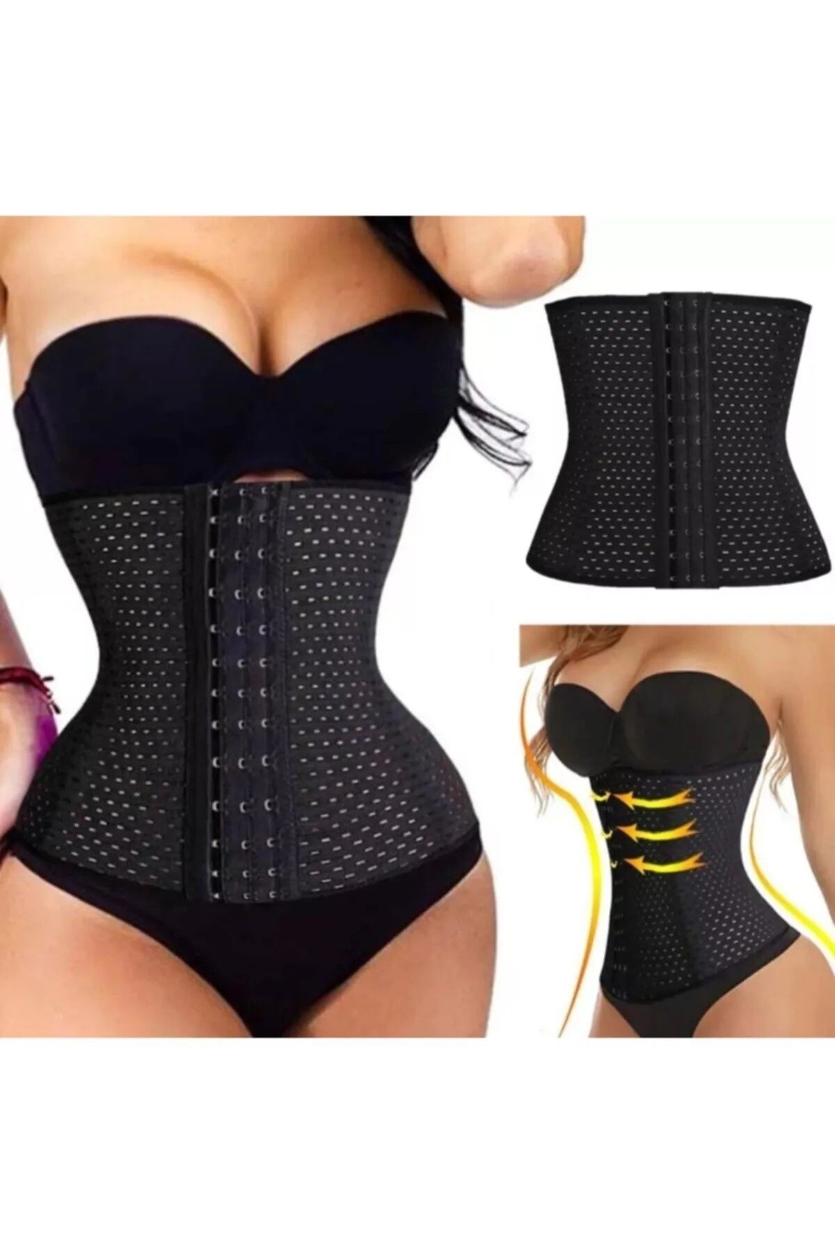 Ecosell 3 Kademe Unisex Inceltici Vücut Şekillendirici Zayıflatıcı Sıkılaştırıcı Lohusa Bel Korsesi Ten