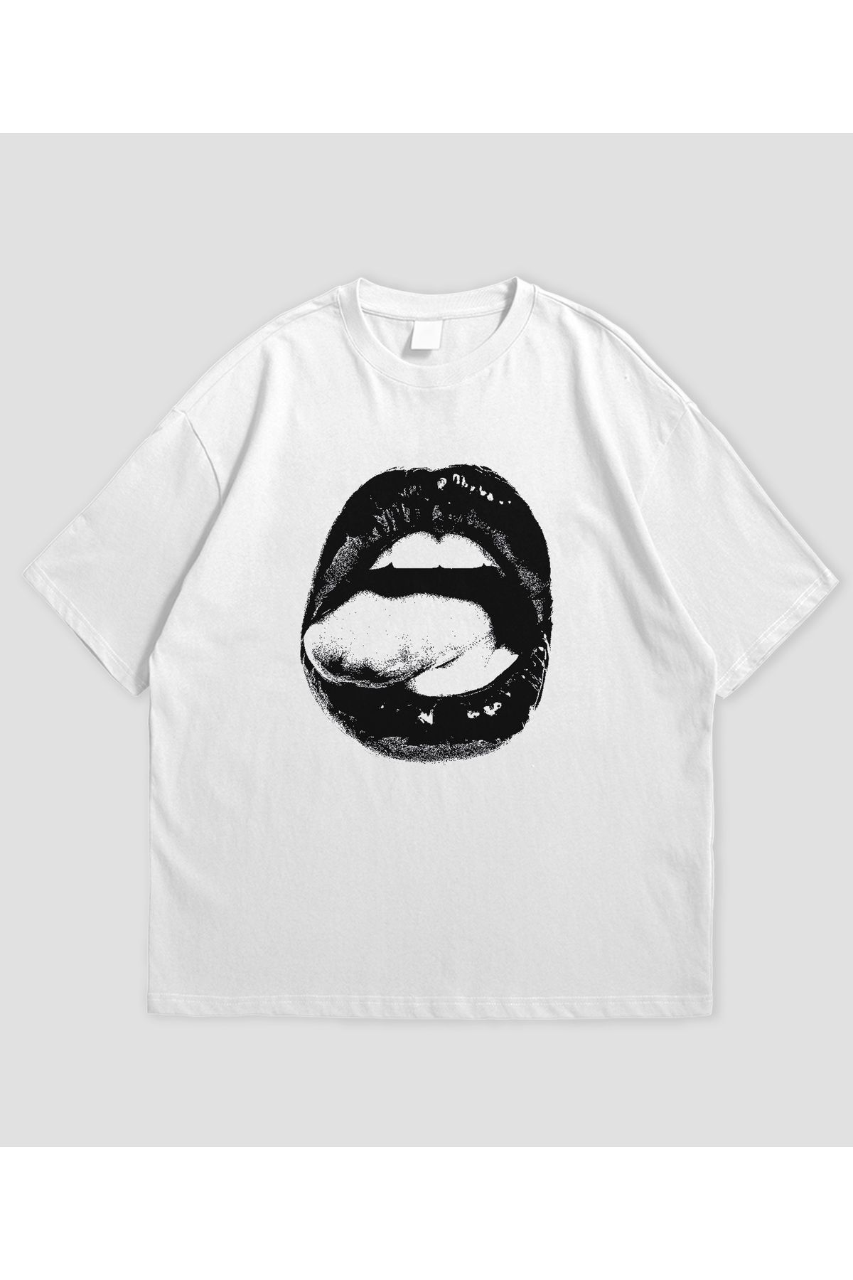 SVART WEAR L I P STasarımlı Unisex Oversize T-shirt