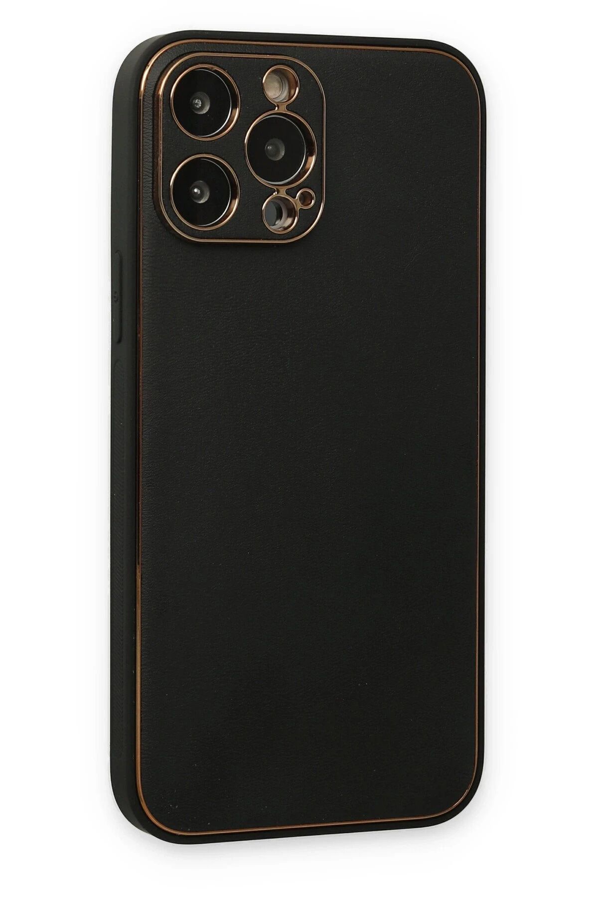 NewFace iPhone 14 Pro Kılıf Coco Deri Silikon Kapak - Siyah BSTMY
