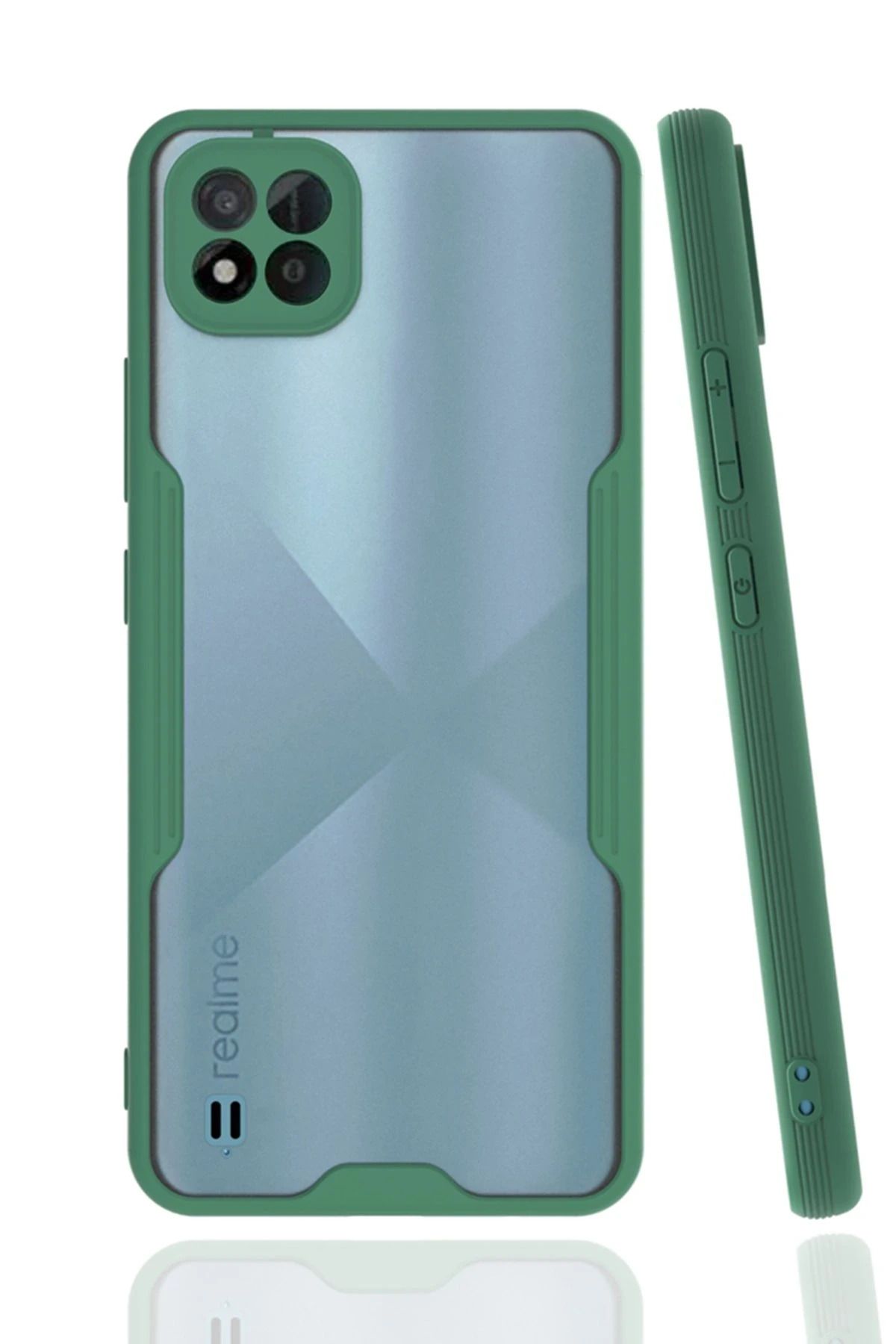 NewFace Realme C11 2021 Kılıf Platin Silikon - Yeşil SVLRS