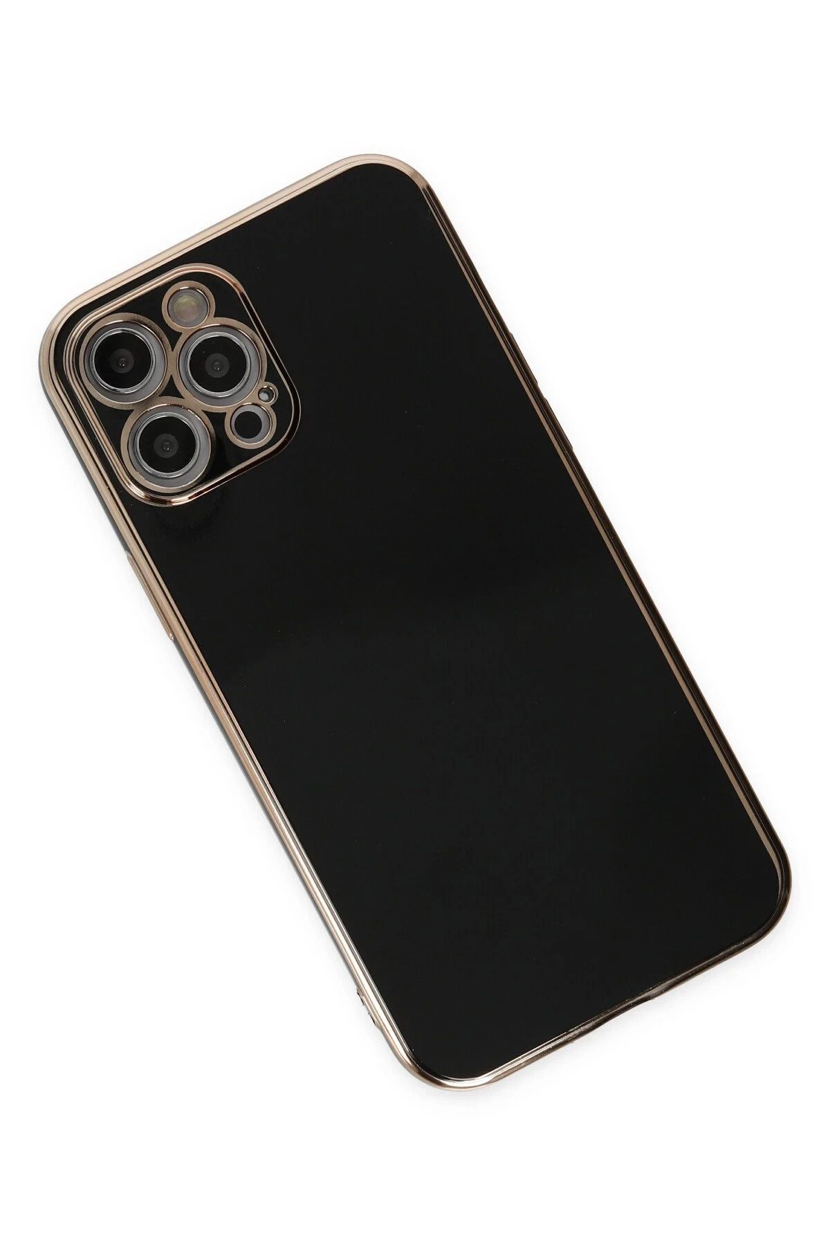 NewFace iPhone 12 Pro Kılıf Volet Silikon - Siyah BSTMY