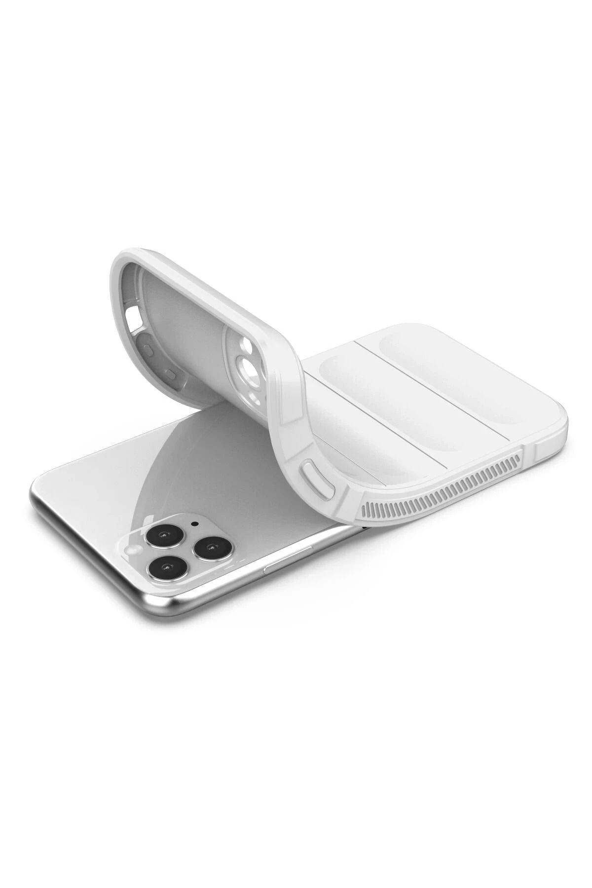 NewFace iPhone 11 Pro Uyumlu Kılıf Optimum Silikon - Krem BSTMY