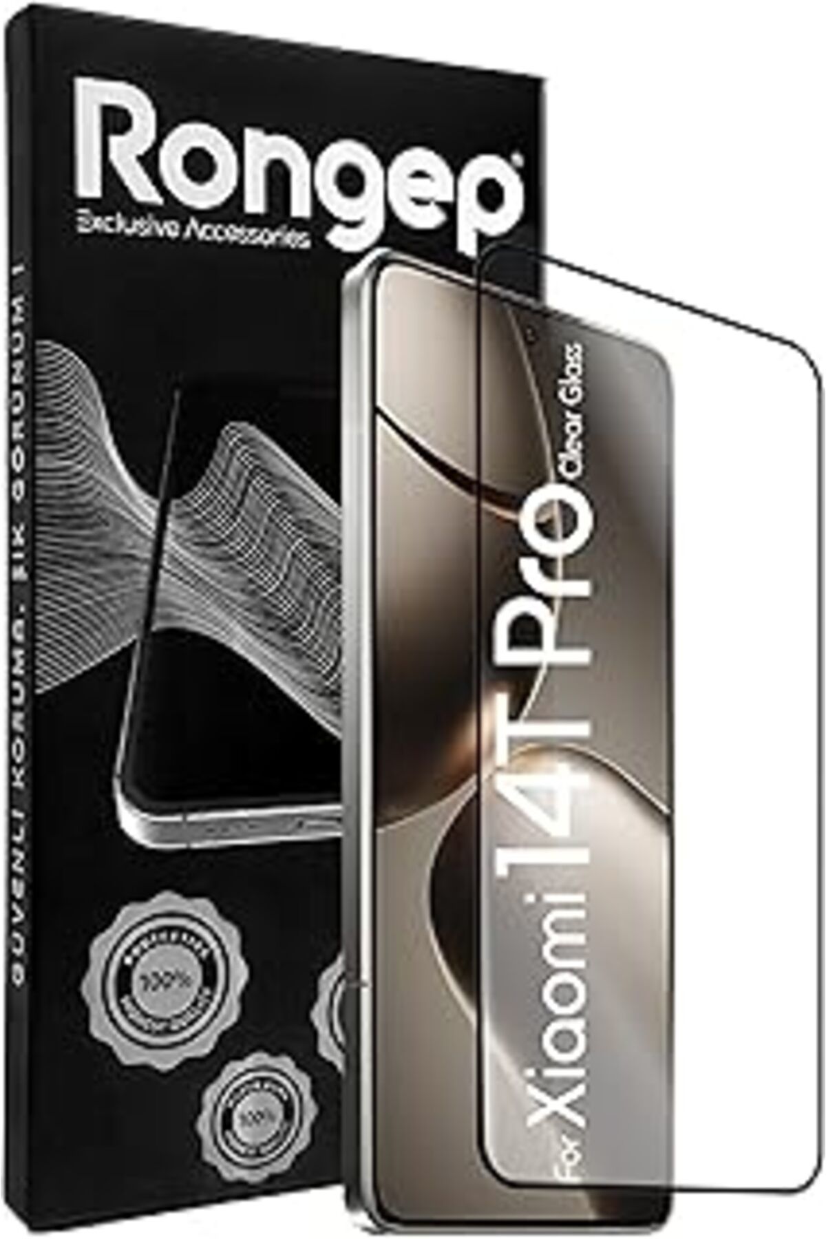 Pazarcan Rongep Xiaomi 14T Pro Için Ekran Koruyucu Ekranı Tam Kaplayan Anti Static 9H Sertliğinde Görüntü Ka