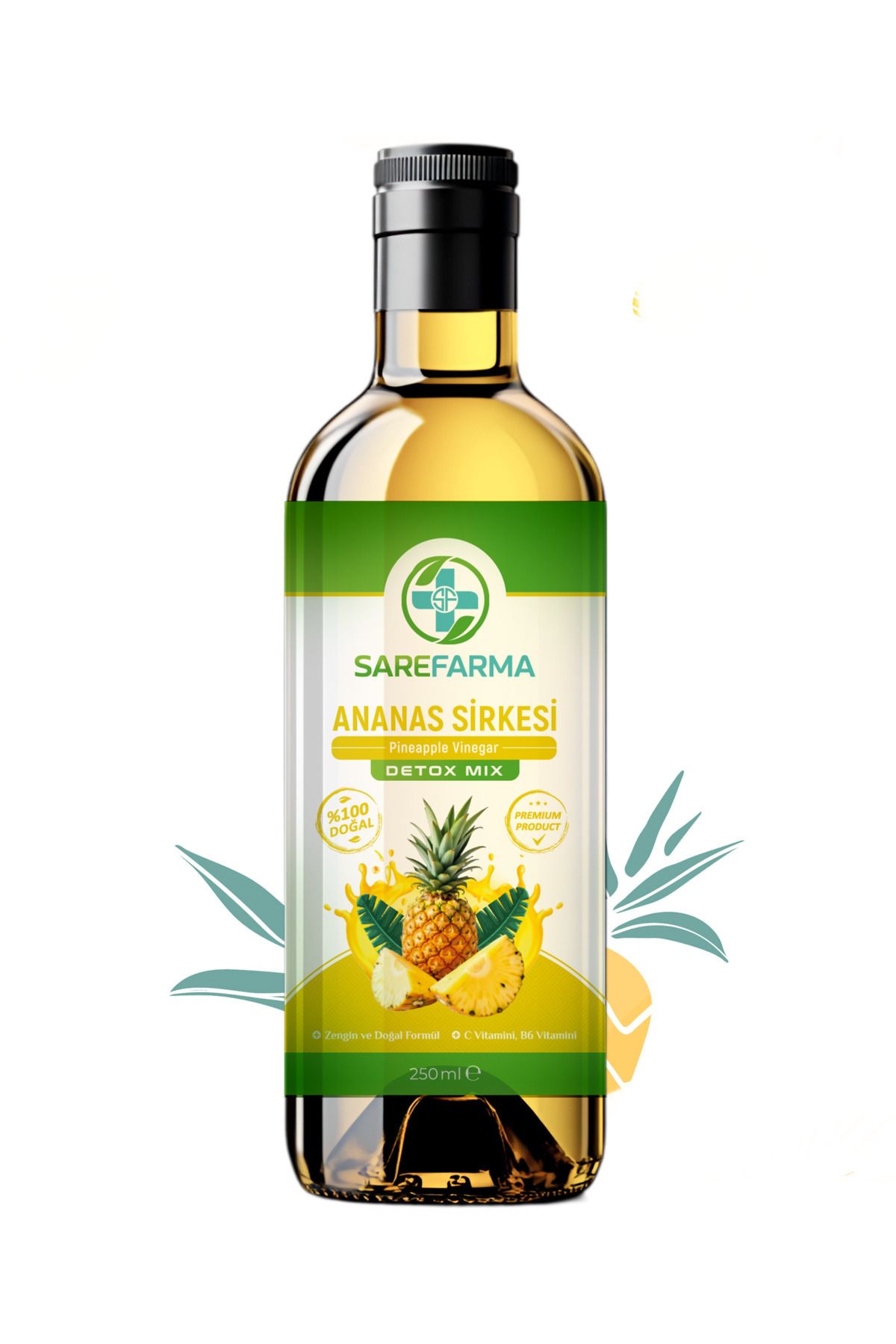 sarefarma Ananas Sirkesi Detox Mix 250 ML ( Doğal Fermantasyon )