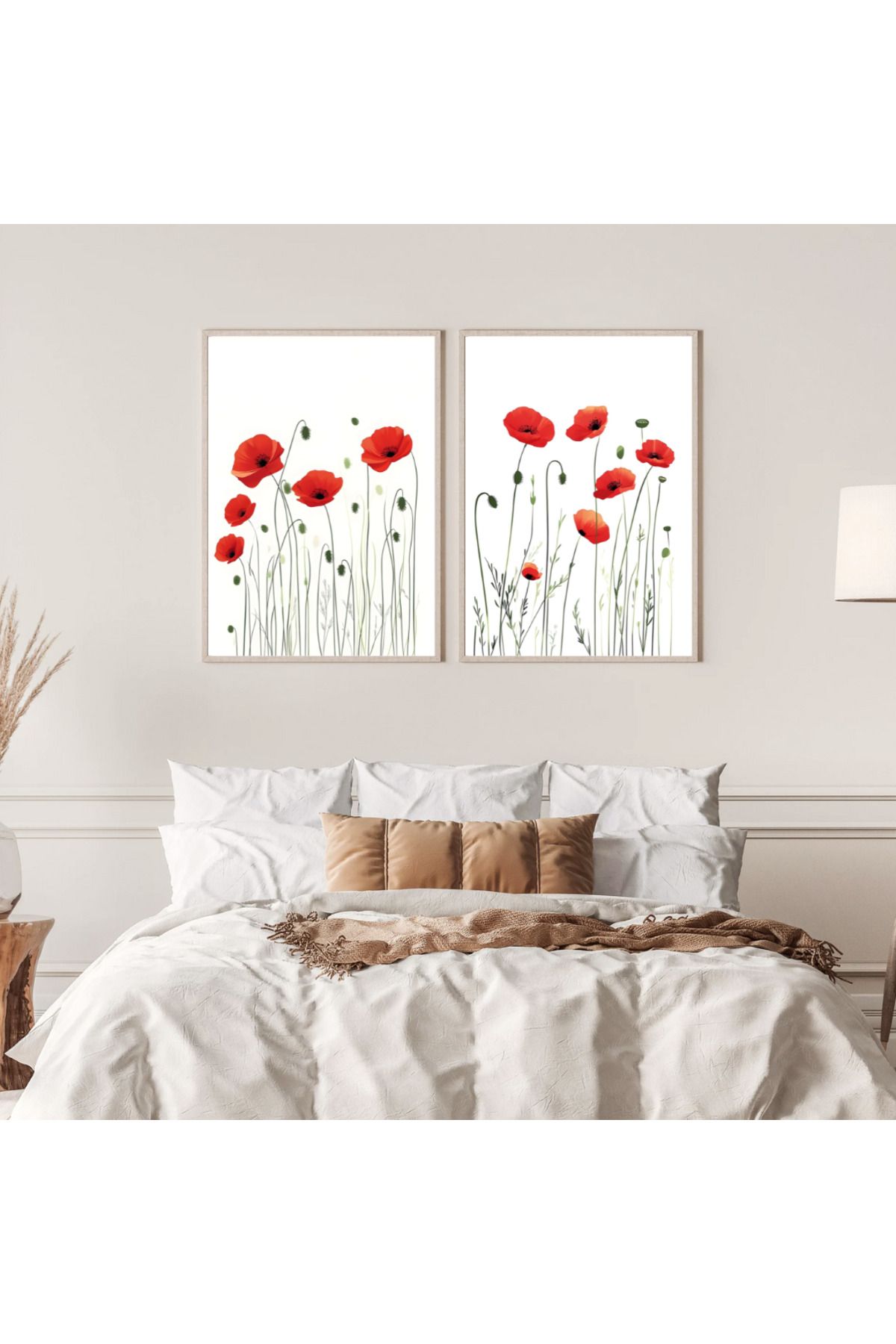 woodhomeworks Ahşap 2'li Çerçeveli Soyut Dekoratif Tablo ruh halim