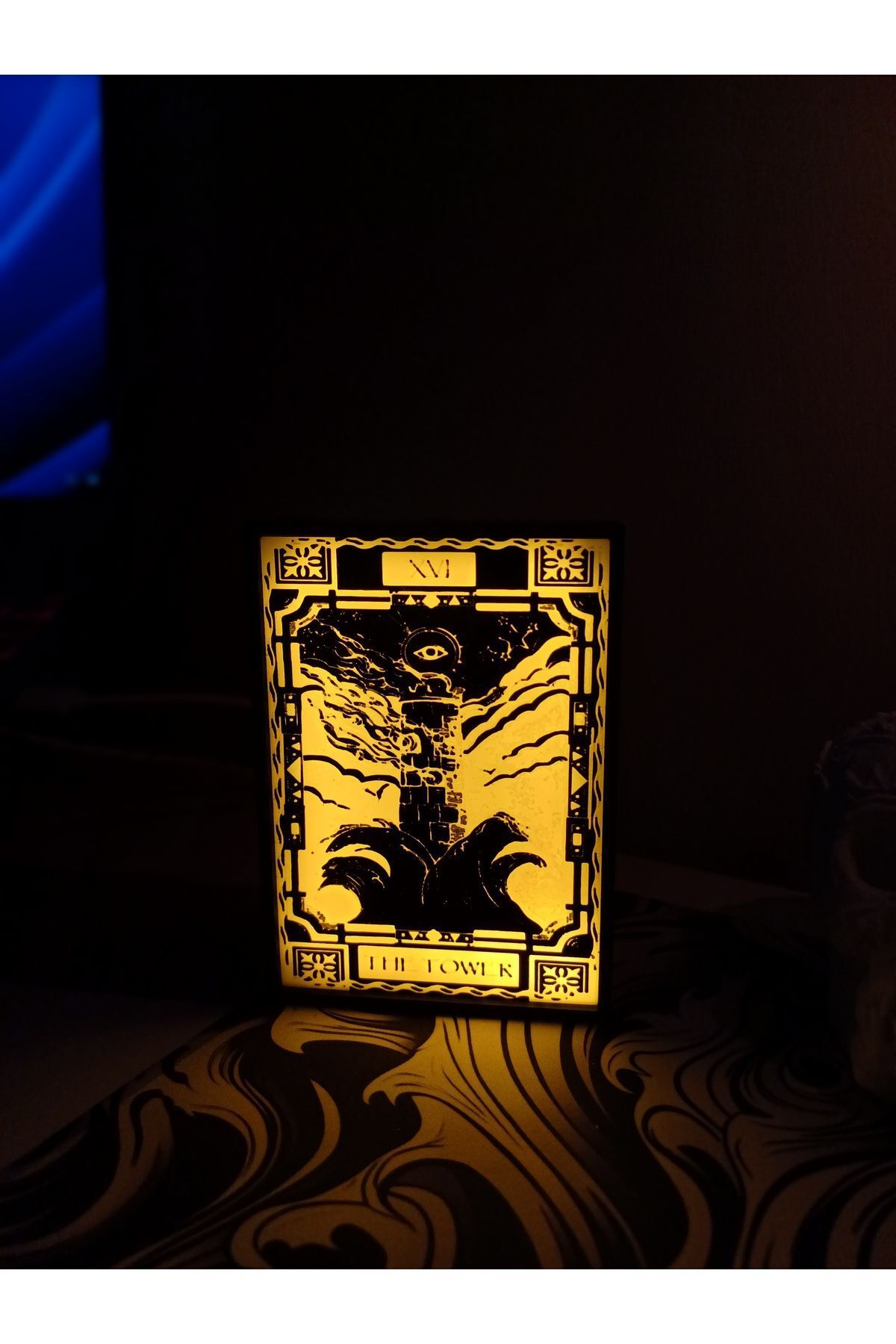 KFK The Tower Tarot Kartı Ve Gece Lambası