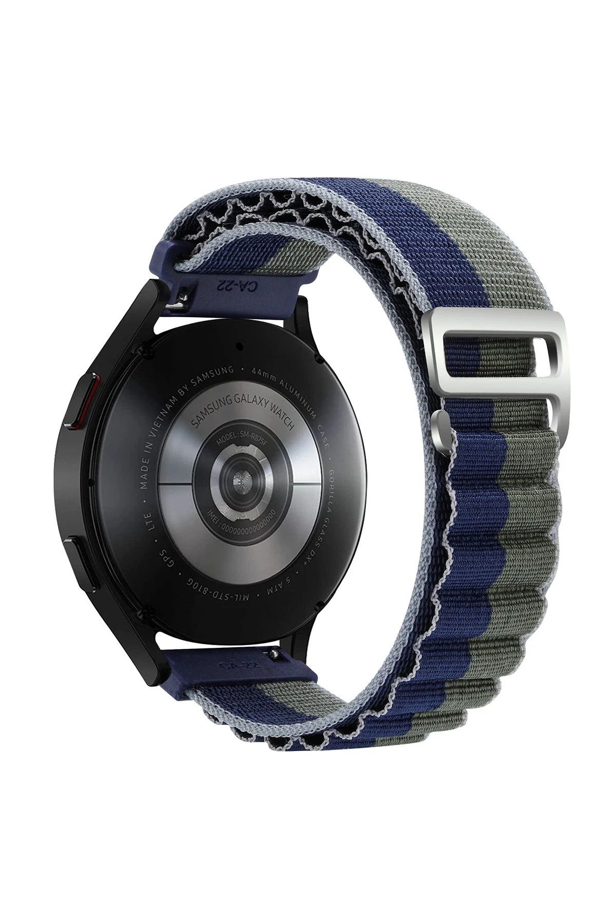 NewFace Watch 22mm KR410 Kumaş Kordon - Lacivert-Yeşil DPMAH