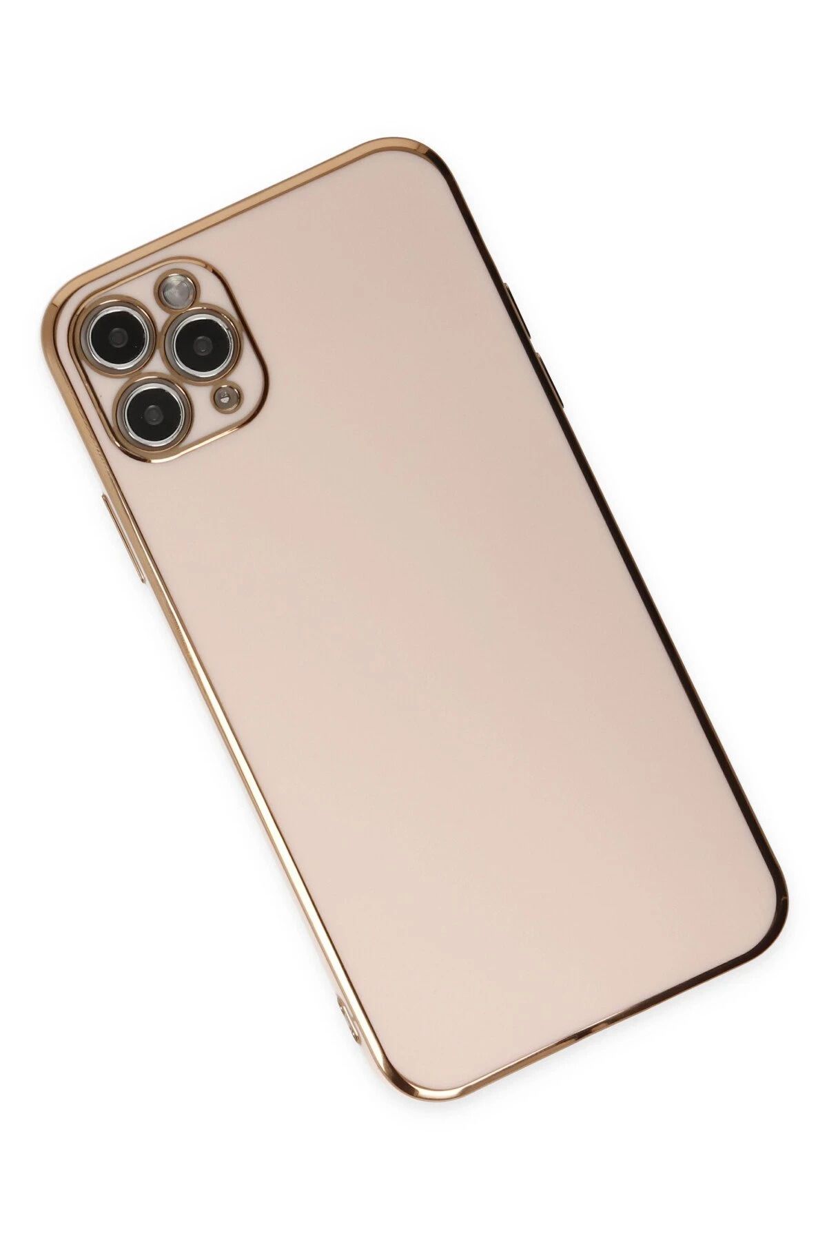 NewFace iPhone 11 Pro Max Kılıf Volet Silikon - Pembe BSTMY