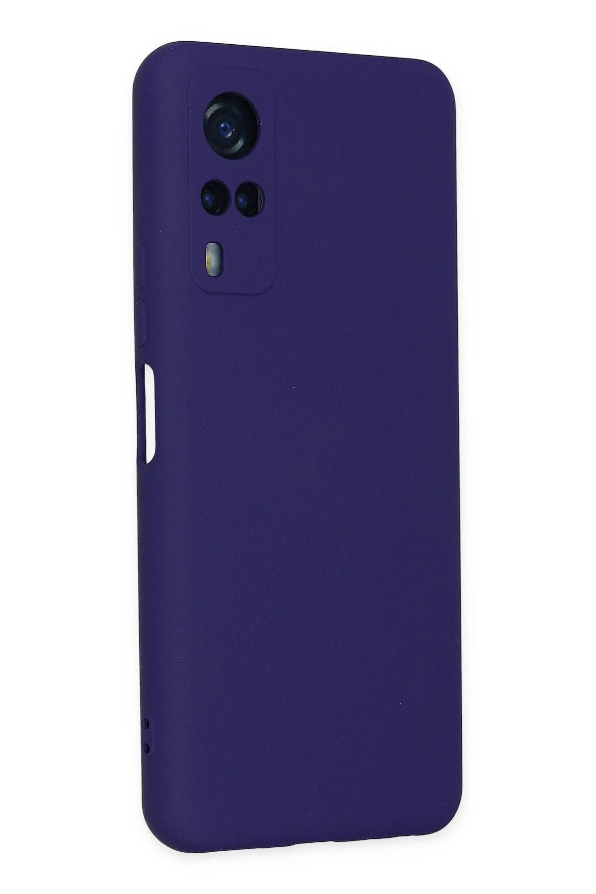 NewFace Vivo Y53S uyumlu  Kılıf Nano içi Kadife Silikon - Mor SVLRS