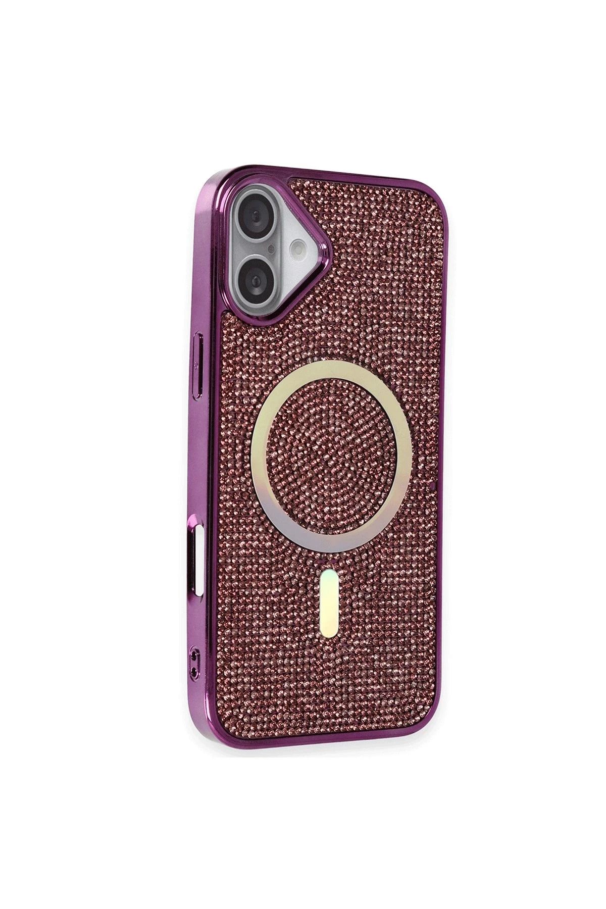 NewFace iPhone 16 Plus Kılıf Diamond Magsafe Kapak - Derin Mor BSTMY
