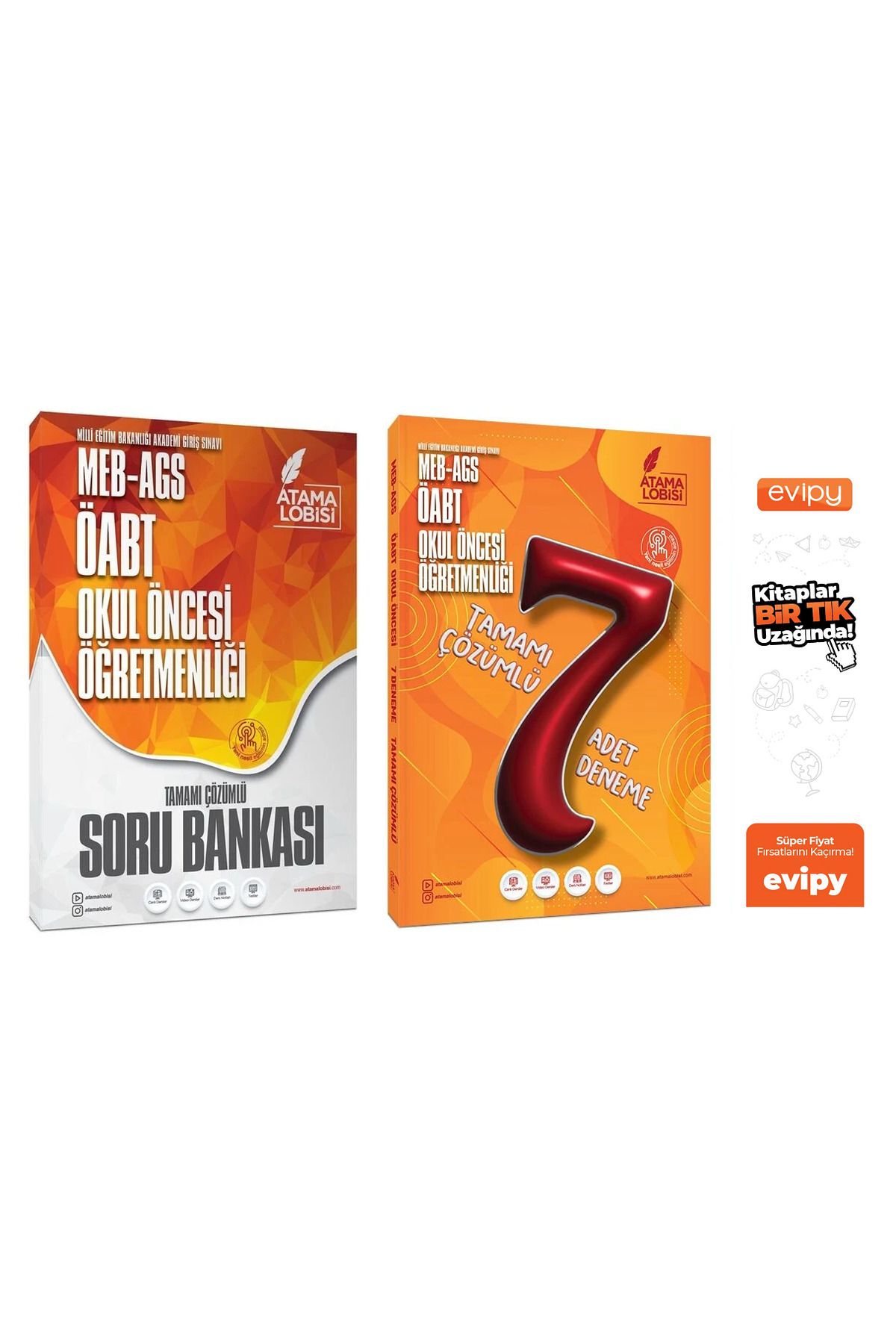 Atama Lobisi 2025 ÖABT MEB-AGS Okul Öncesi Öğretmenliği Soru Bankası + 7 Deneme 2 Kitap Çözümlü Ayraç Hediyeli