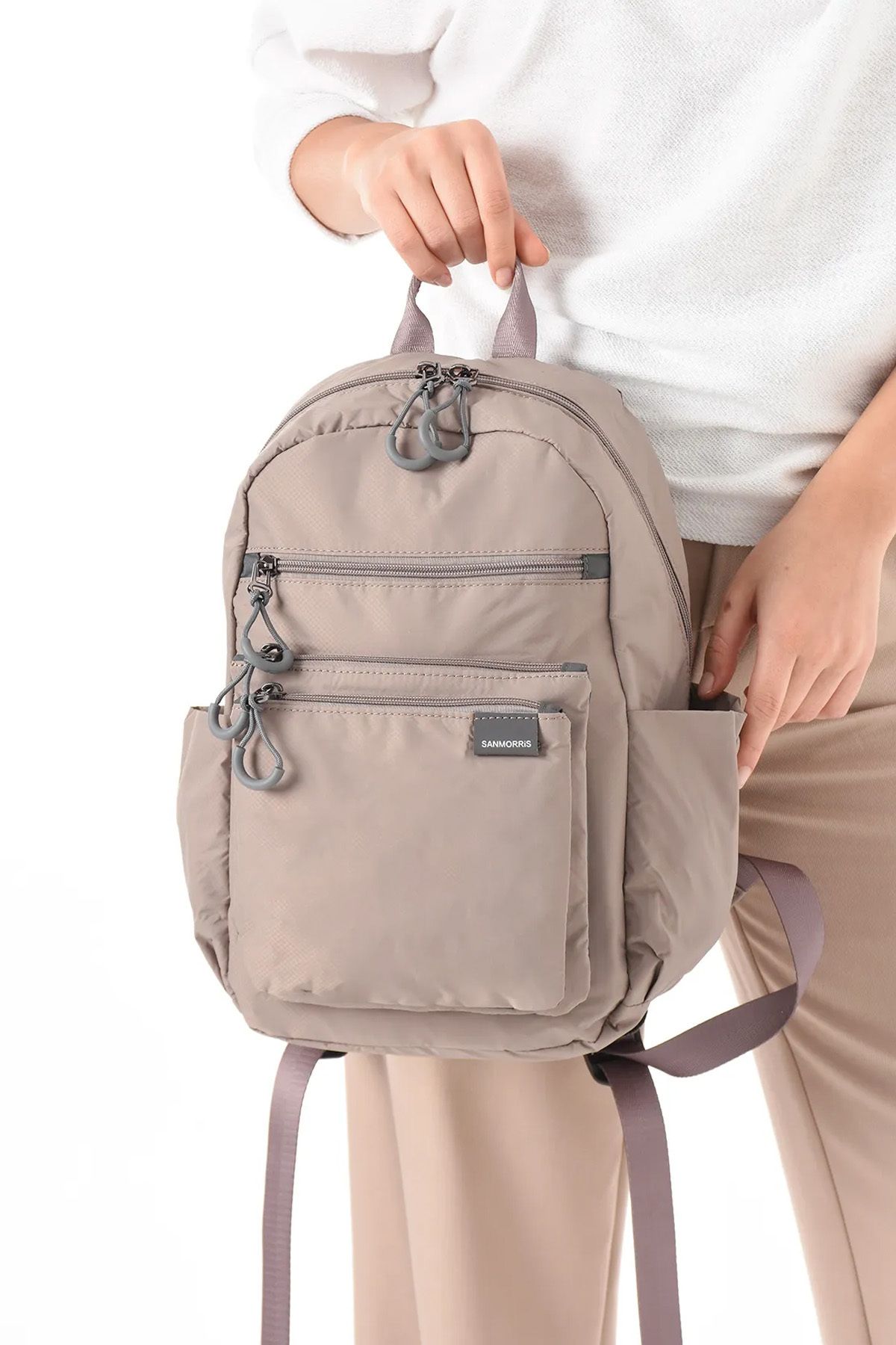 Lifonbag Unisex Suya Dayanıklı Paraşüt Kumaş 4 Bölmeli Laptop Bölmeli Gündelik Ve Okul Çantası