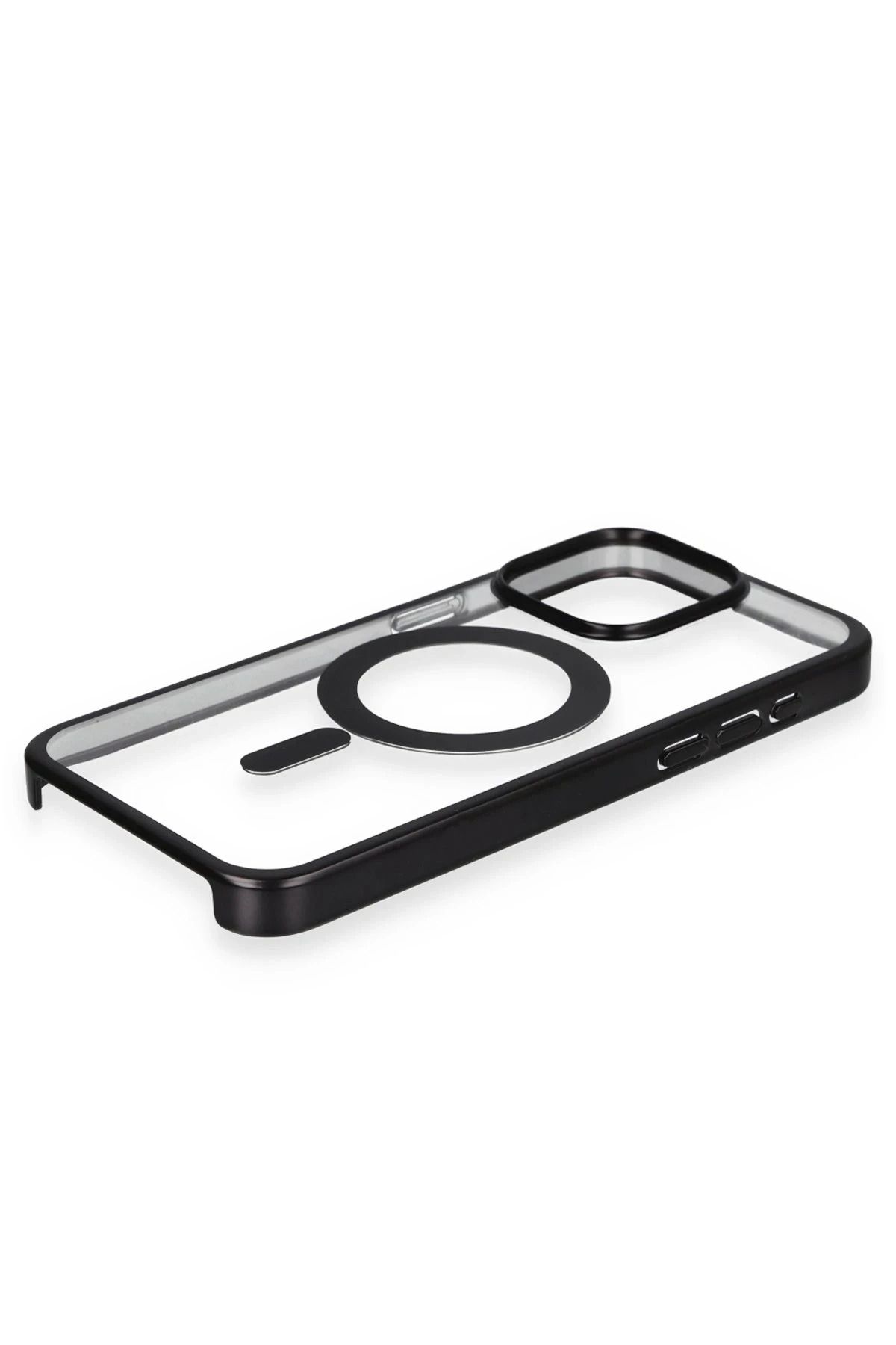 NewFace iPhone 15 Pro Kılıf Erozi Magsafe Kapak - Siyah DPMAH