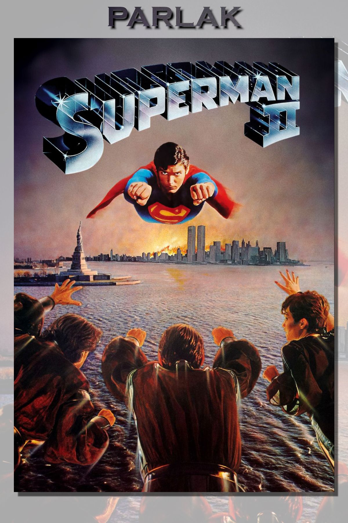 CALLWOOD Retro Superman Çerçevesiz Film Tablo,Poster - Duvar Kağıdı Yüksek Kaliteli Baskı